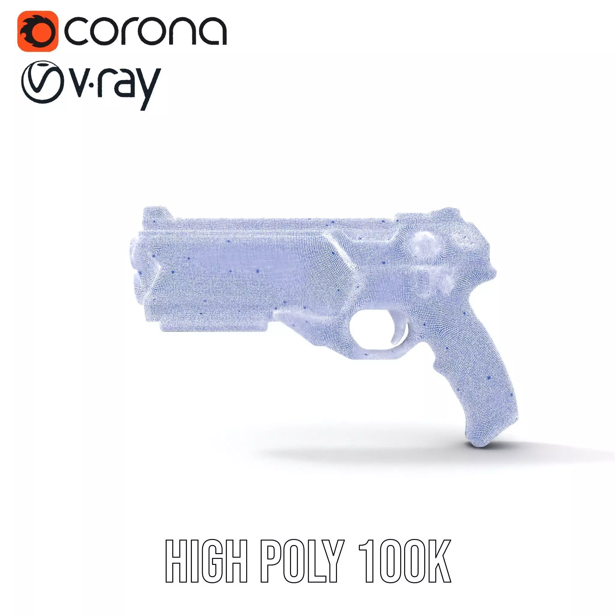 Neon Blaster model pack Low-poly 3D model_25