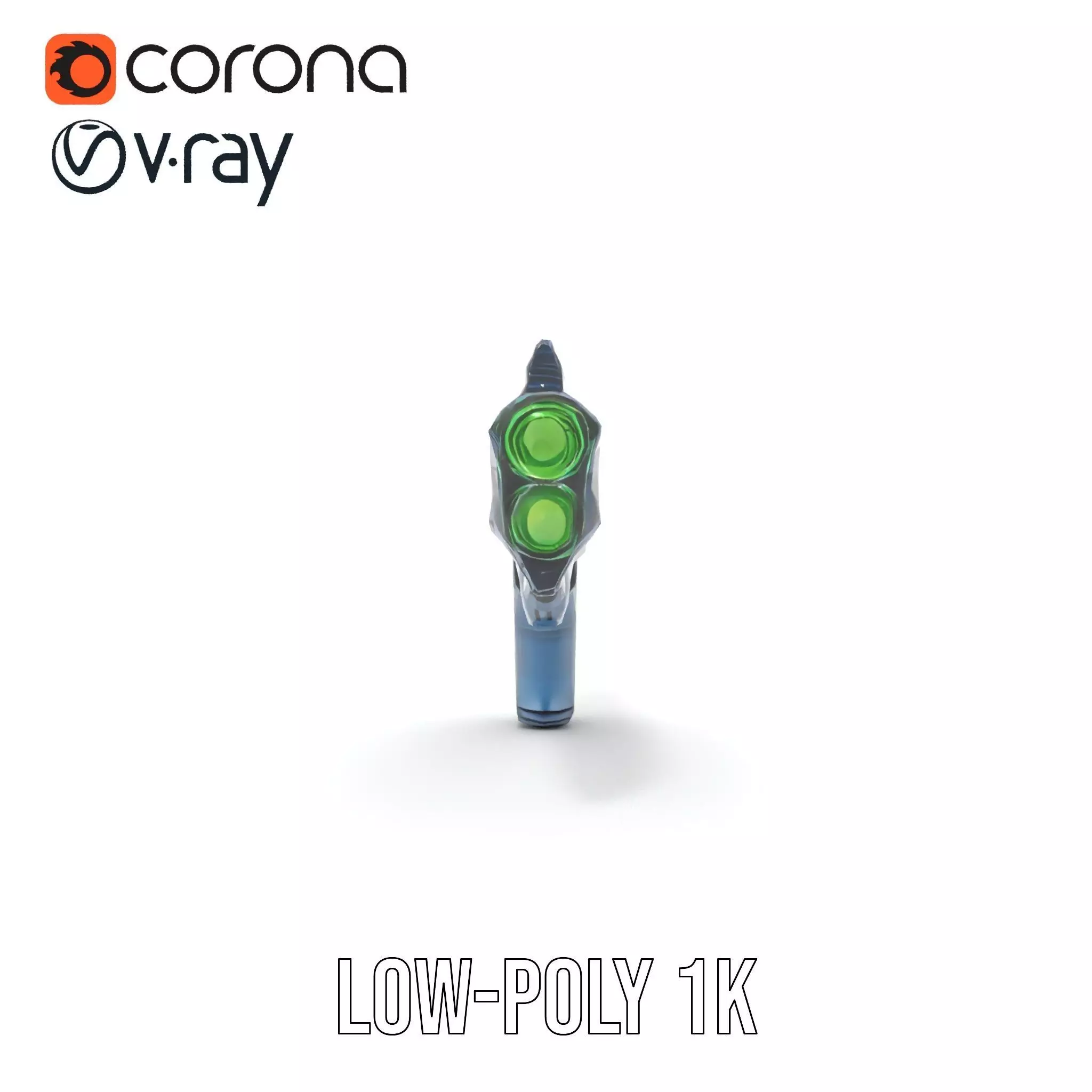 Neon Blaster model pack Low-poly 3D model_14