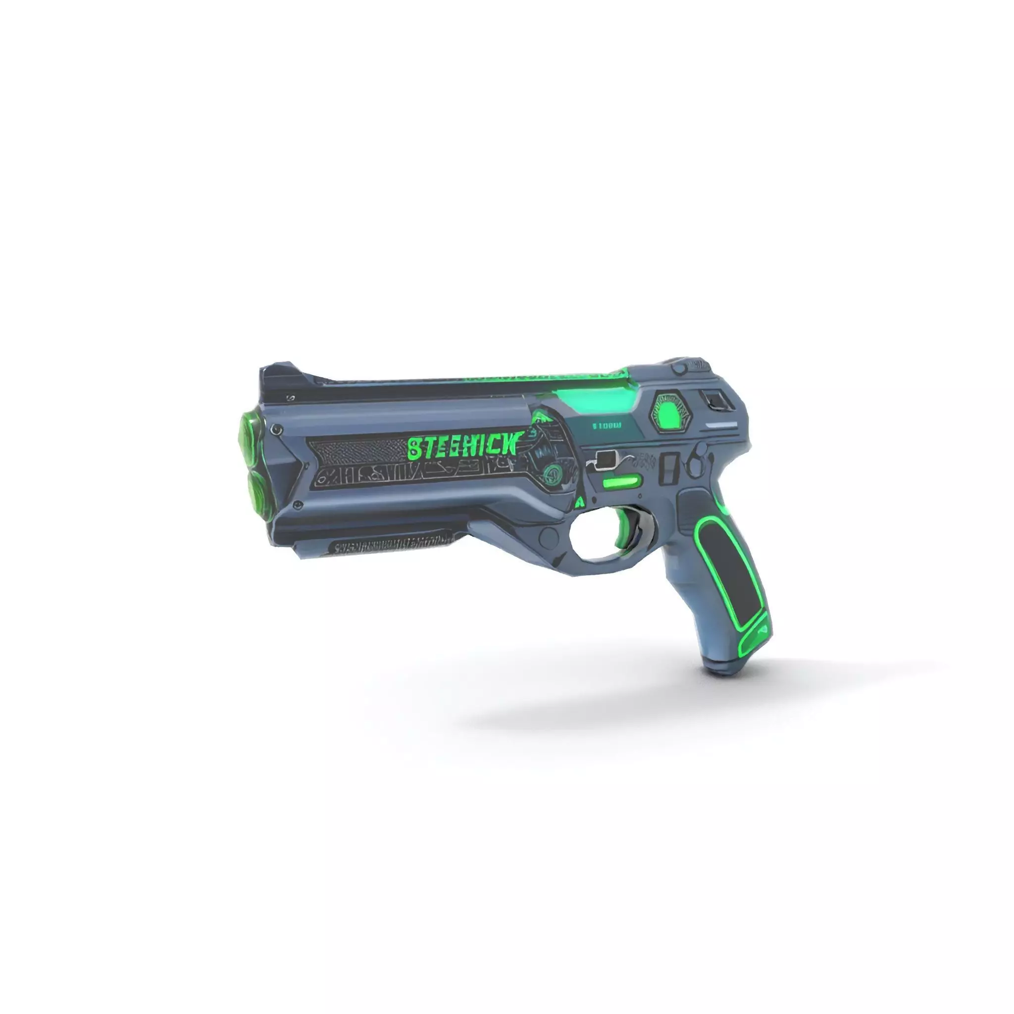 Neon Blaster model pack Low-poly 3D model_7