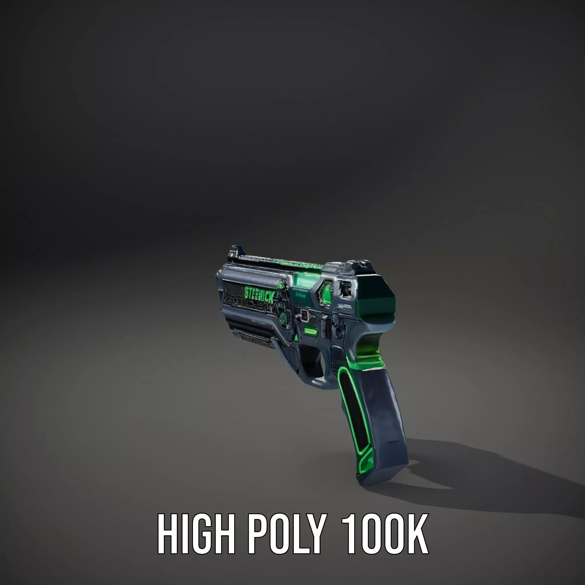 Neon Blaster model pack Low-poly 3D model_8