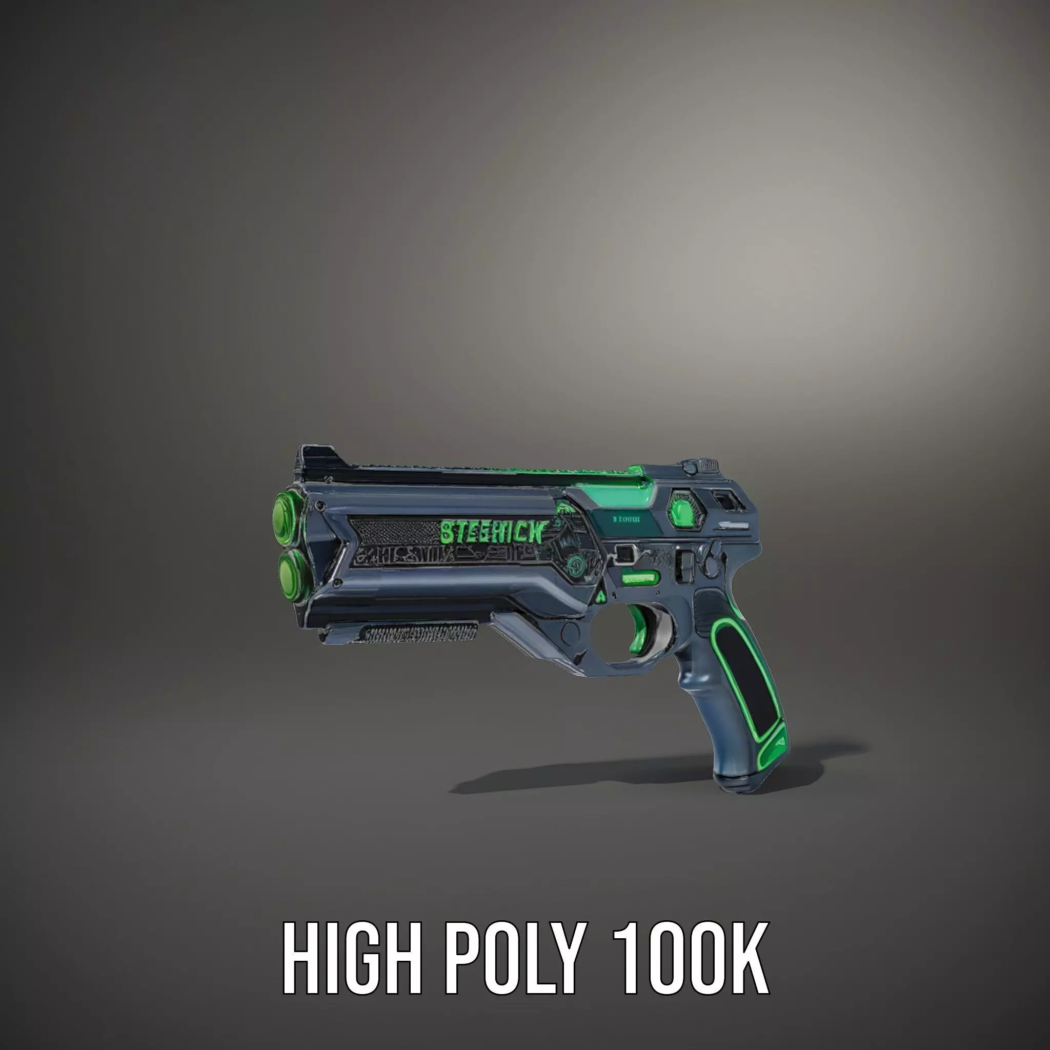 Neon Blaster model pack Low-poly 3D model_10