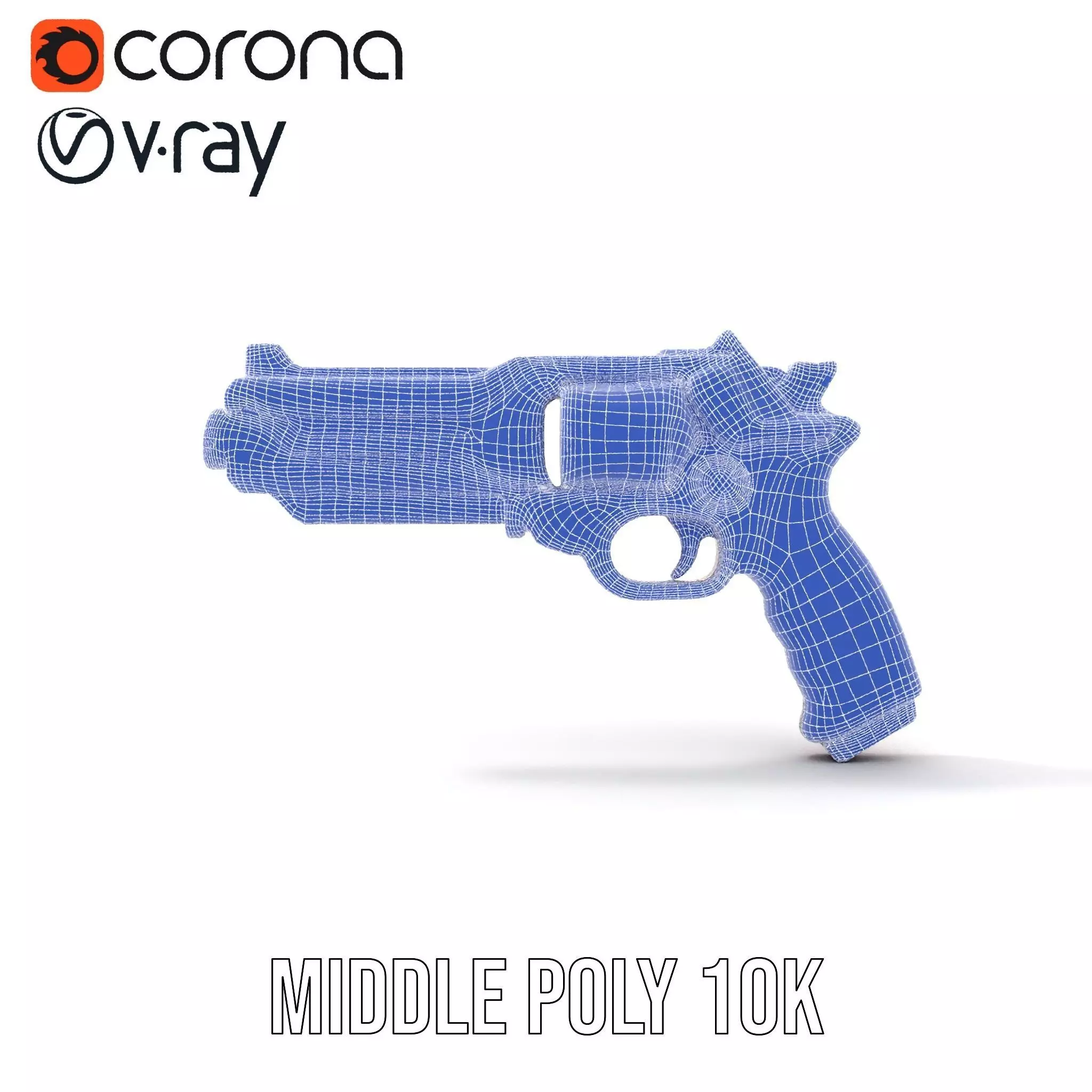 Futuristic Pistol model pack Low-poly 3D model_29