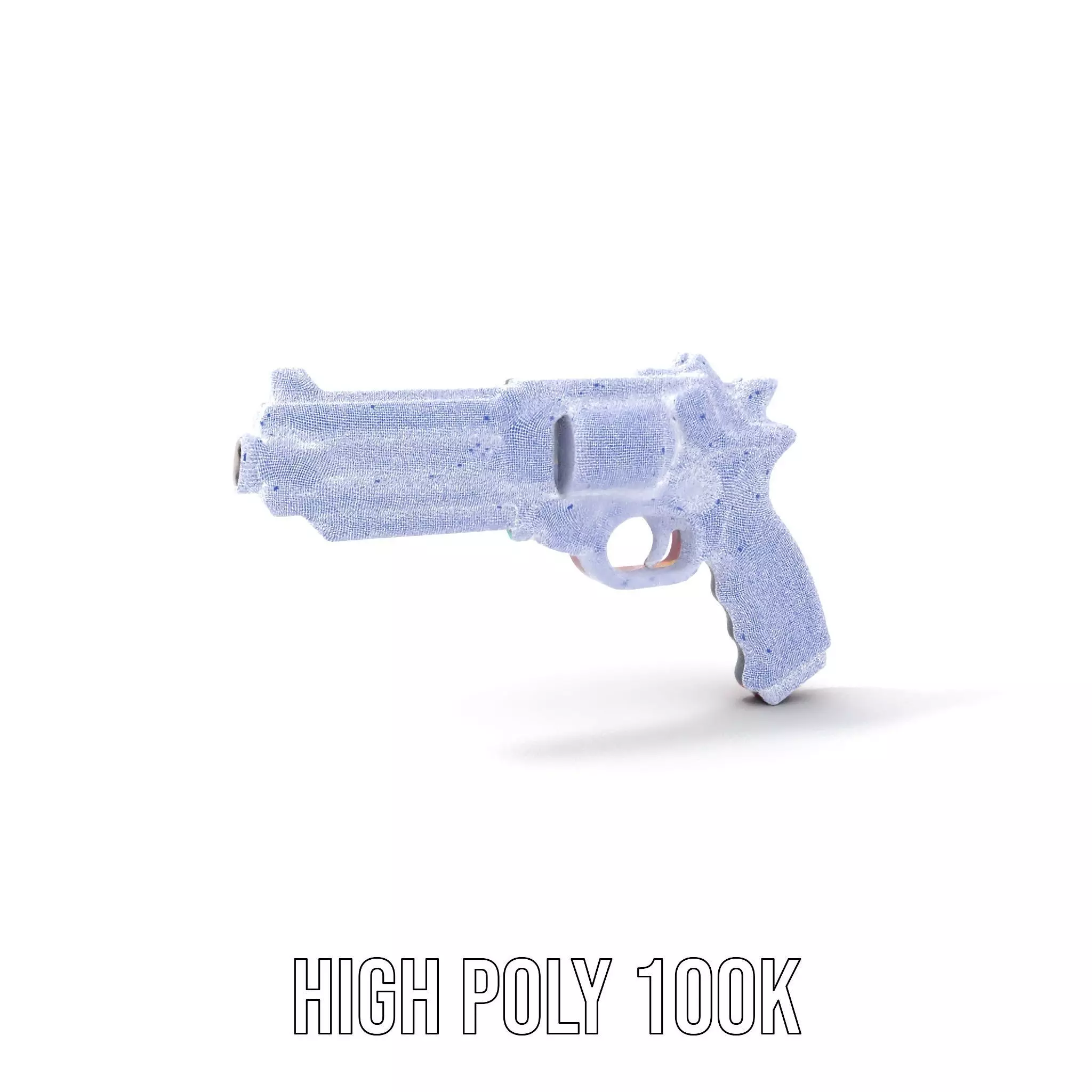 Futuristic Pistol model pack Low-poly 3D model_4