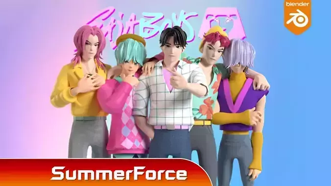 Saja Boys - KPop Demon Hunters 3D Model Collection
