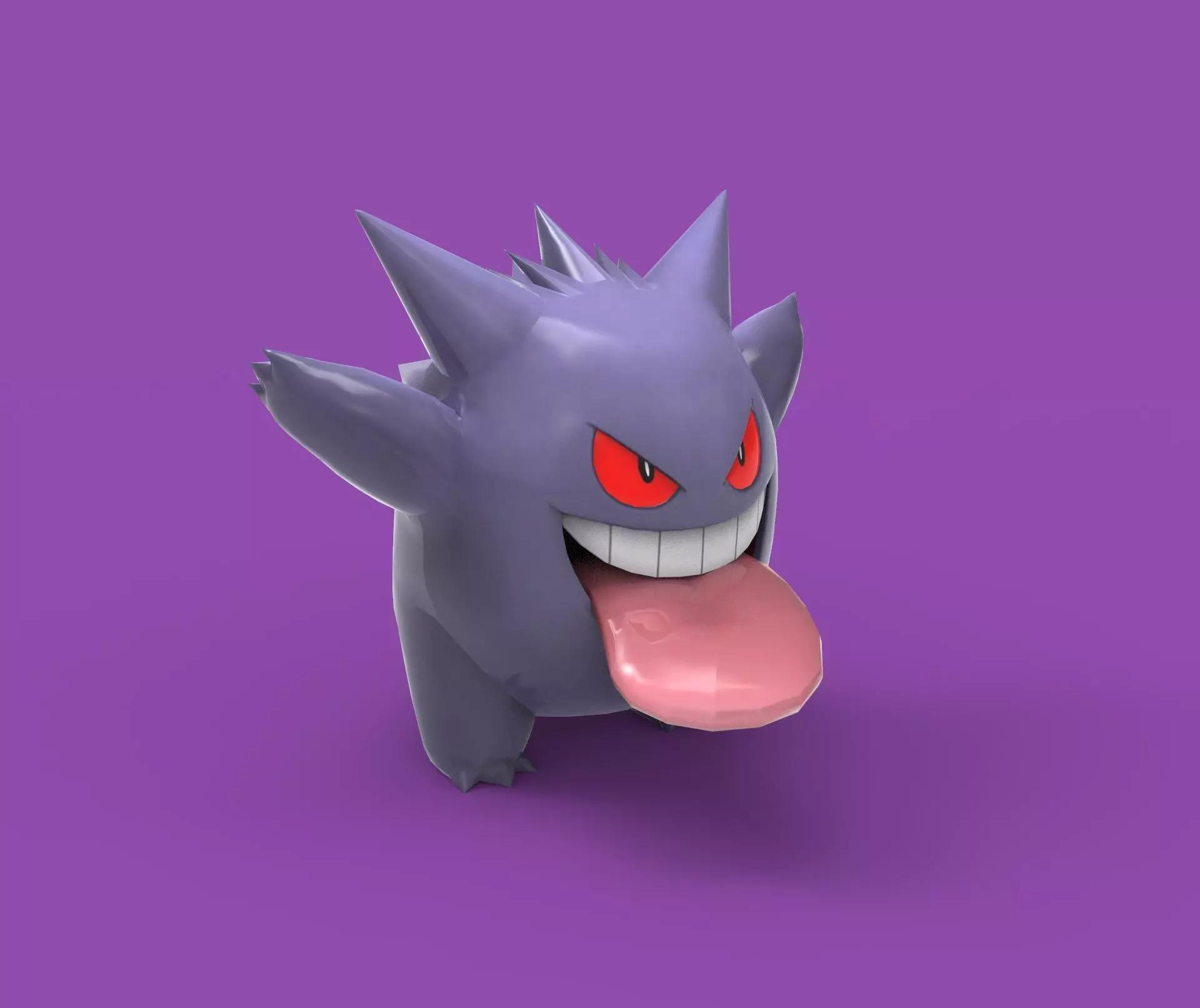 Gengar - Pokemon Low-poly 3D model_1