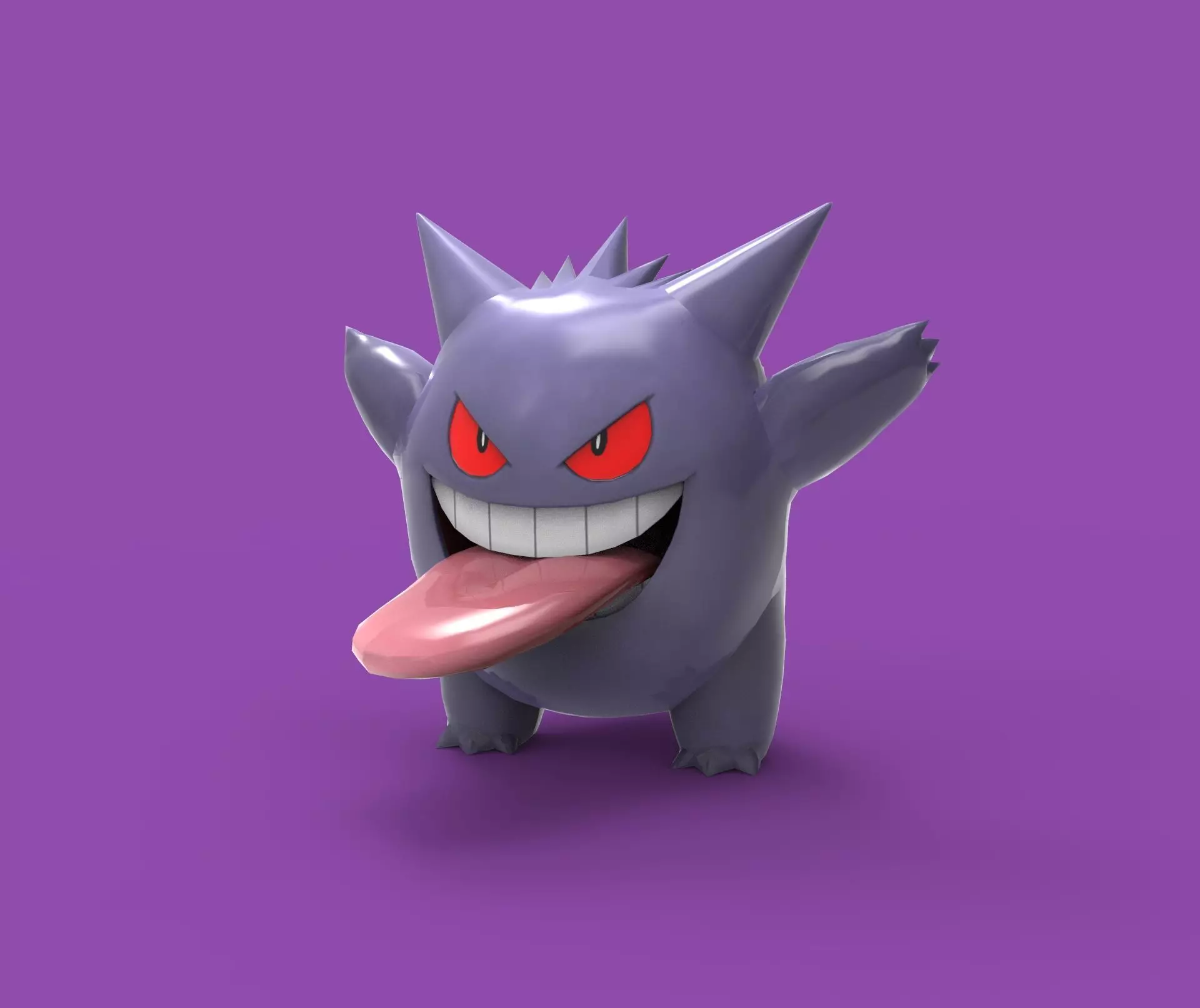 Gengar - Pokemon Low-poly 3D model_0