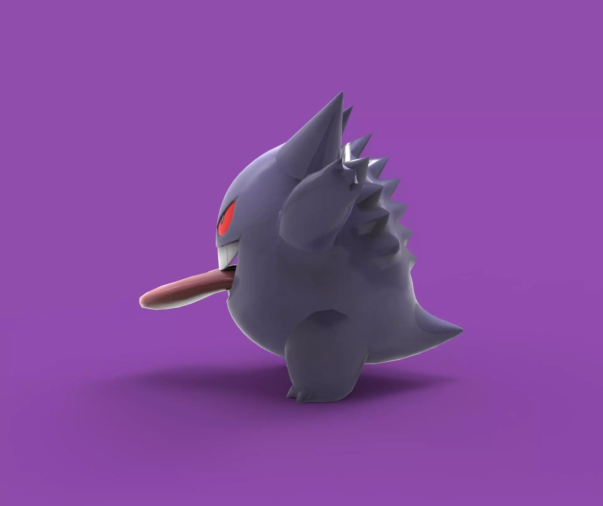Gengar - Pokemon Low-poly 3D model_2