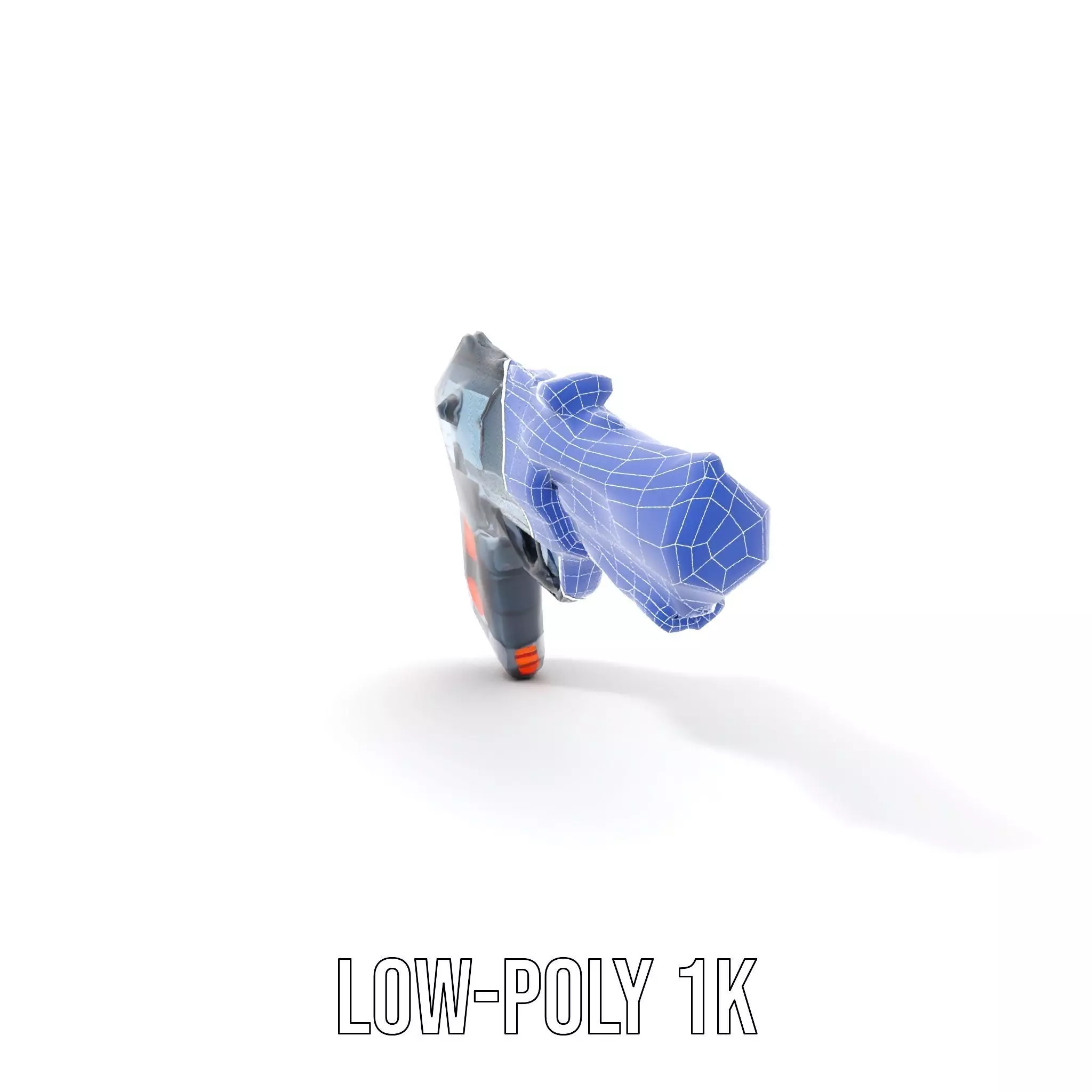 Neon Blaster Pistol model pack Low-poly 3D model_28