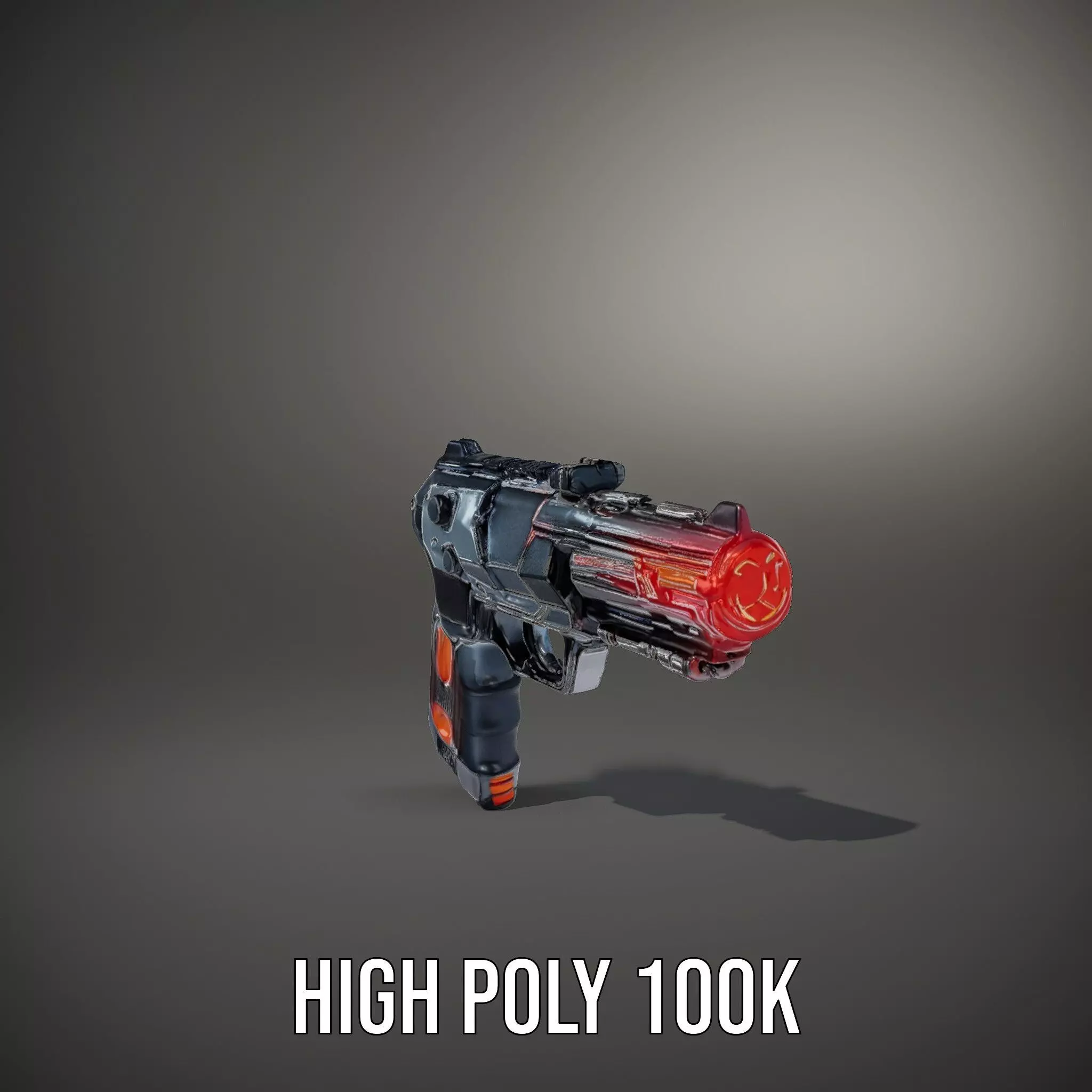 Neon Blaster Pistol model pack Low-poly 3D model_23