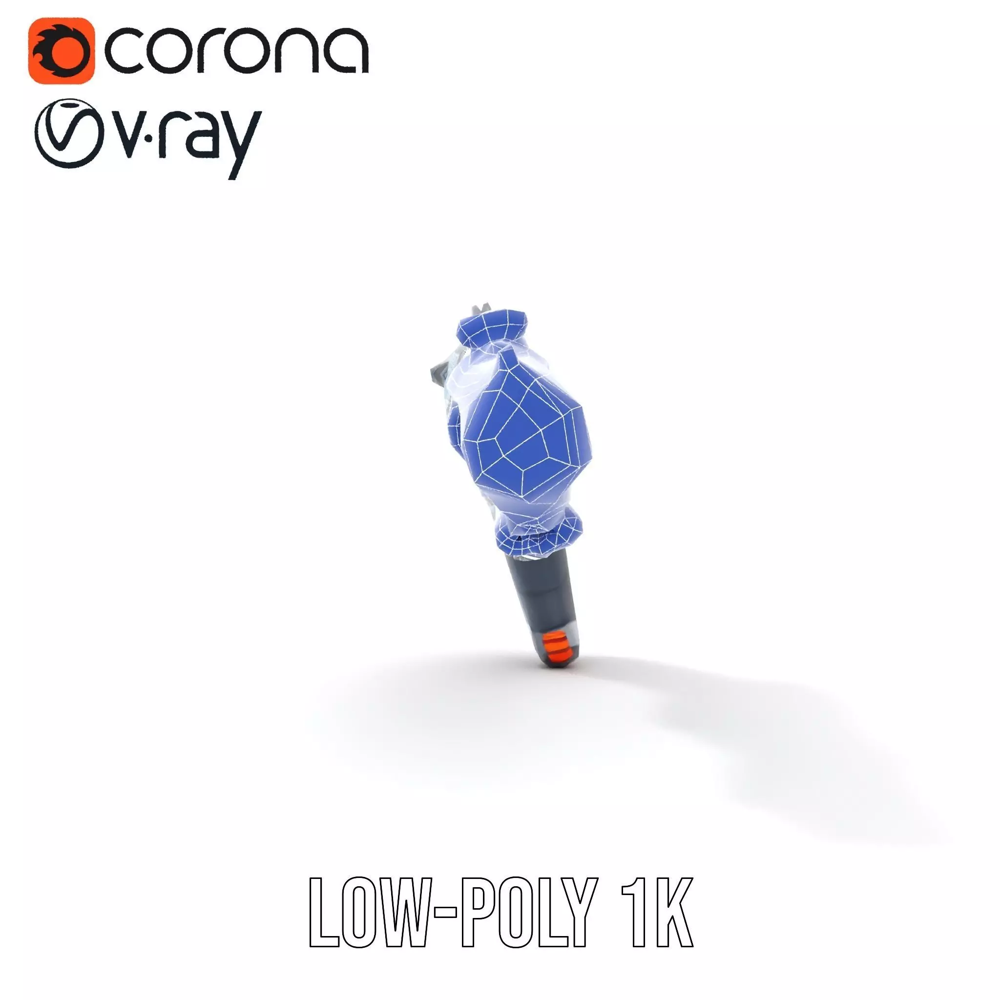 Neon Blaster Pistol model pack Low-poly 3D model_31