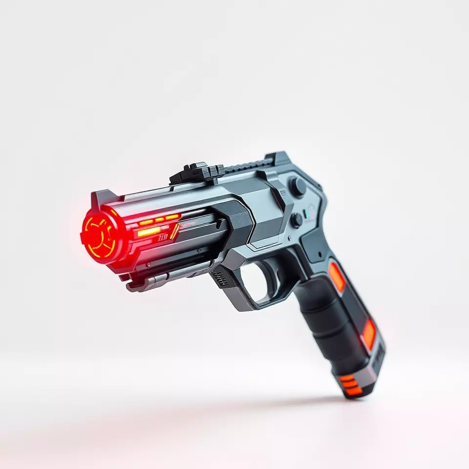 Neon Blaster Pistol model pack Low-poly 3D model_2