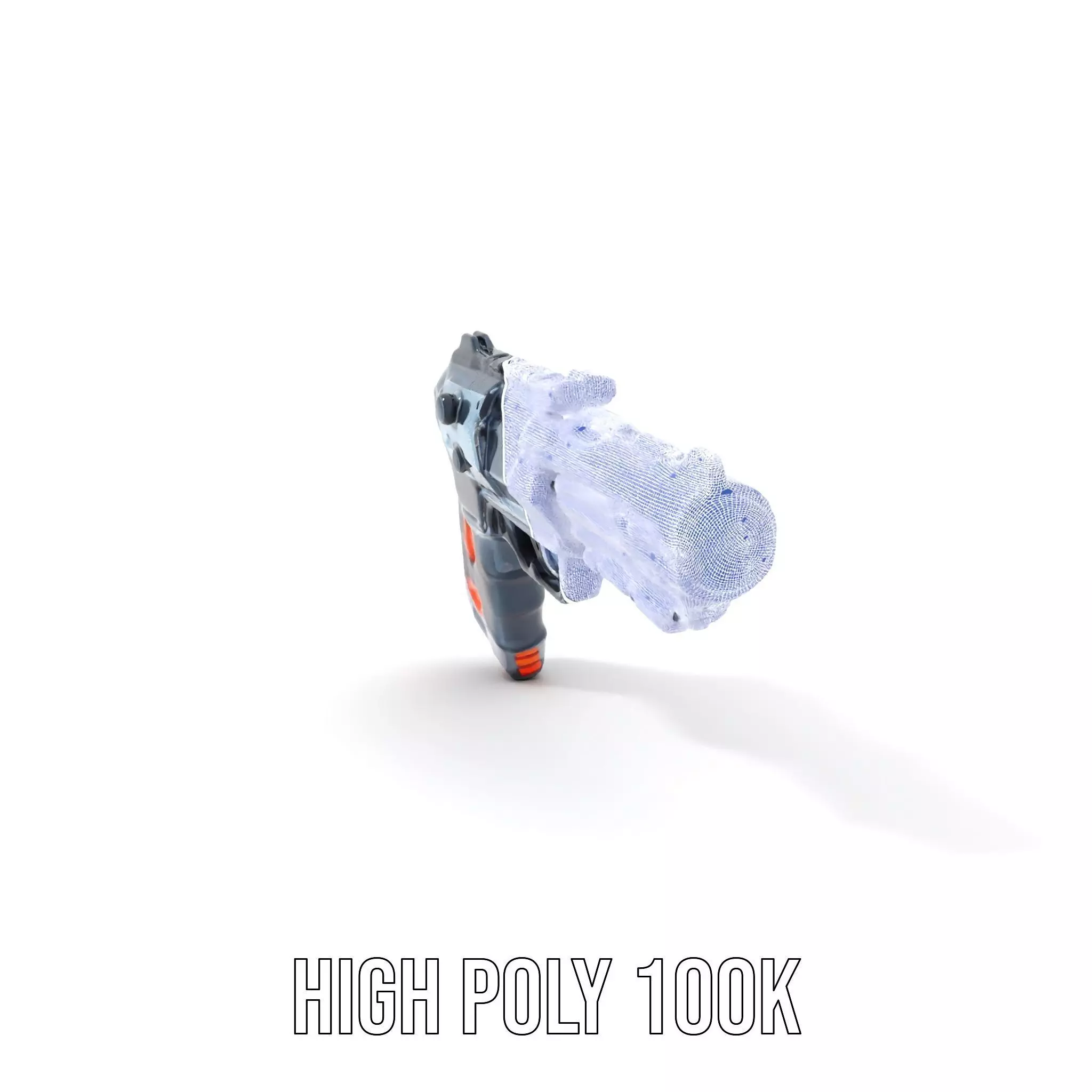 Neon Blaster Pistol model pack Low-poly 3D model_4