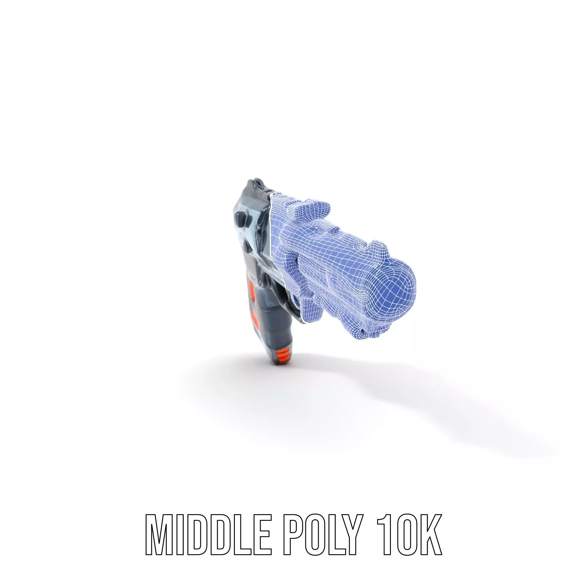 Neon Blaster Pistol model pack Low-poly 3D model_21