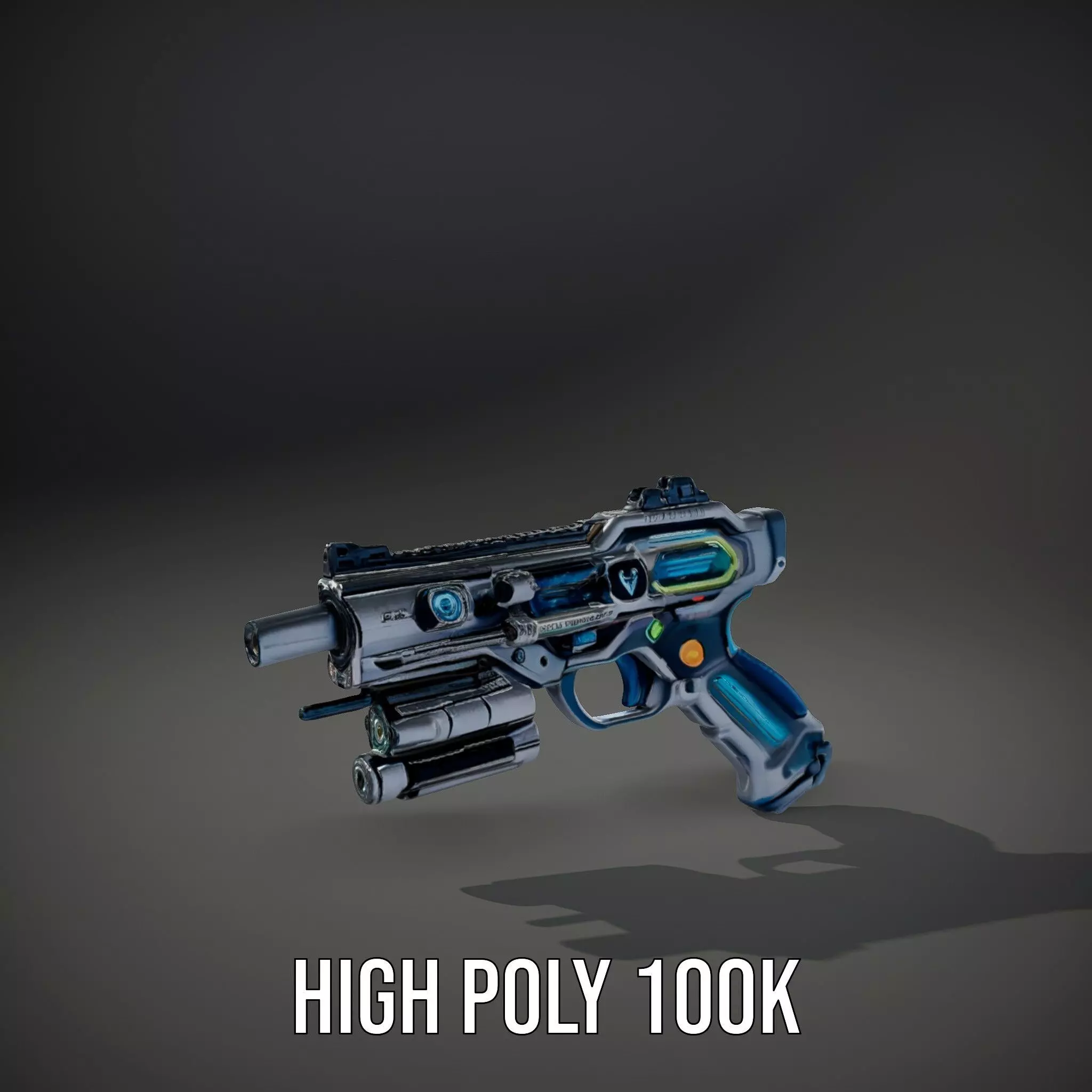 Futuristic Laser Blaster model pack Low-poly 3D model_8