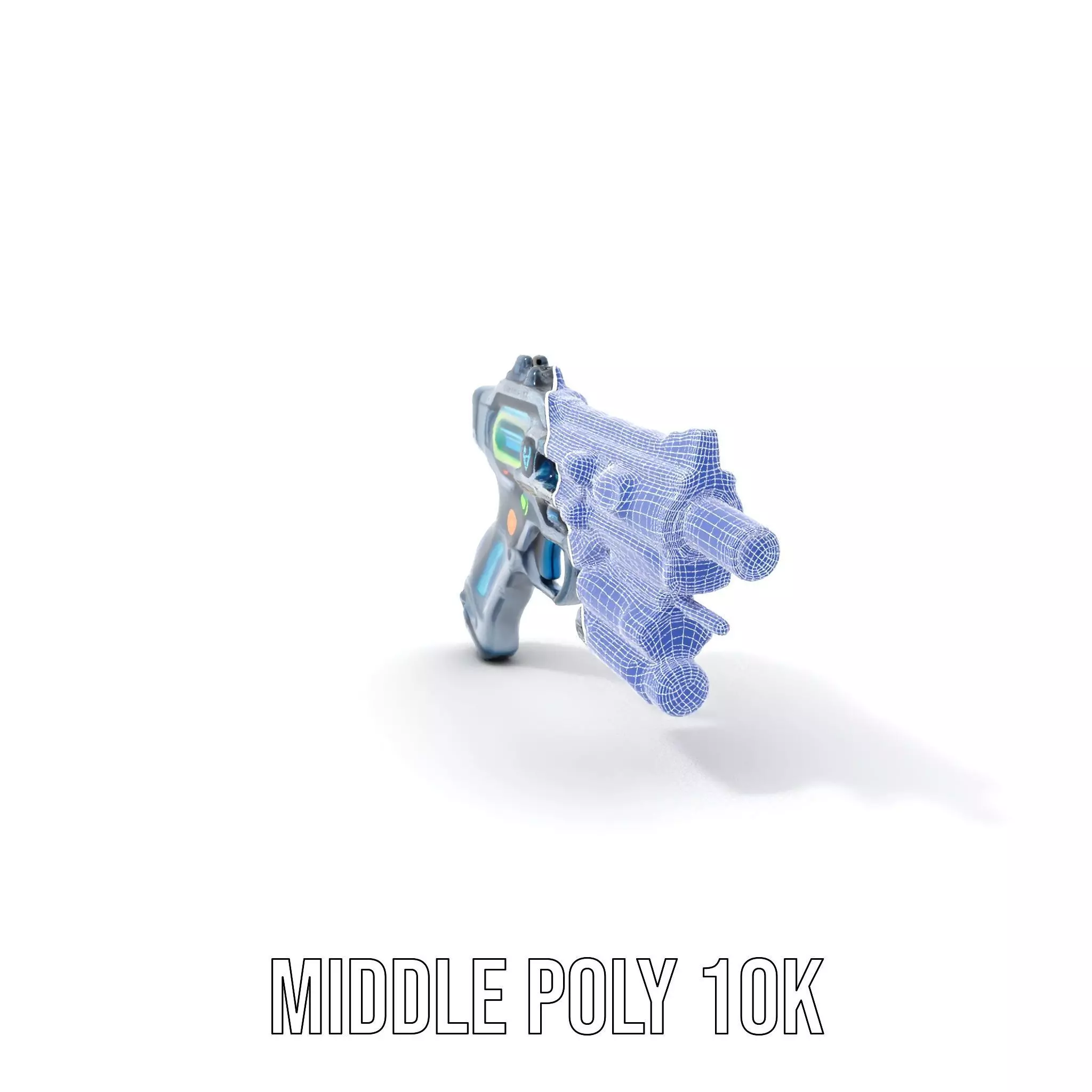 Futuristic Laser Blaster model pack Low-poly 3D model_11