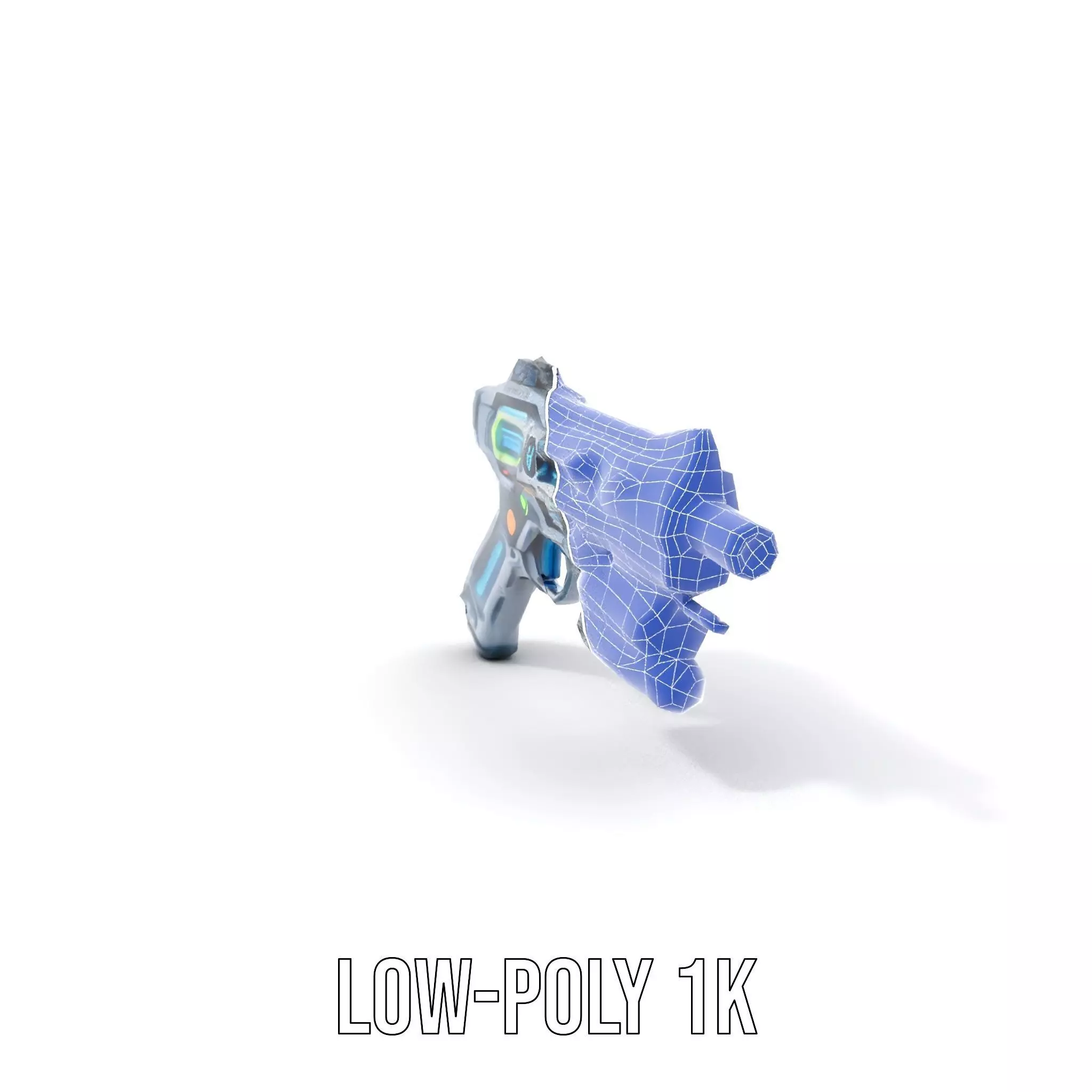 Futuristic Laser Blaster model pack Low-poly 3D model_30