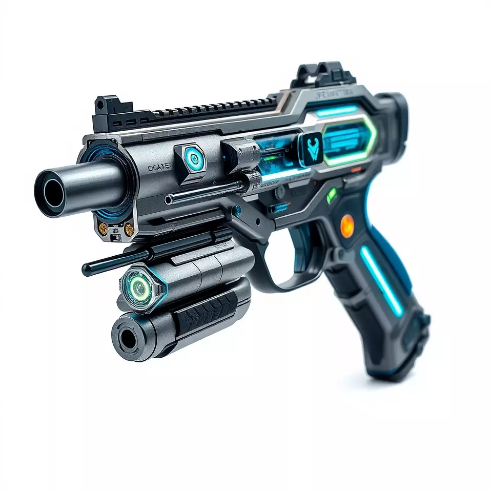 Futuristic Laser Blaster model pack Low-poly 3D model_2