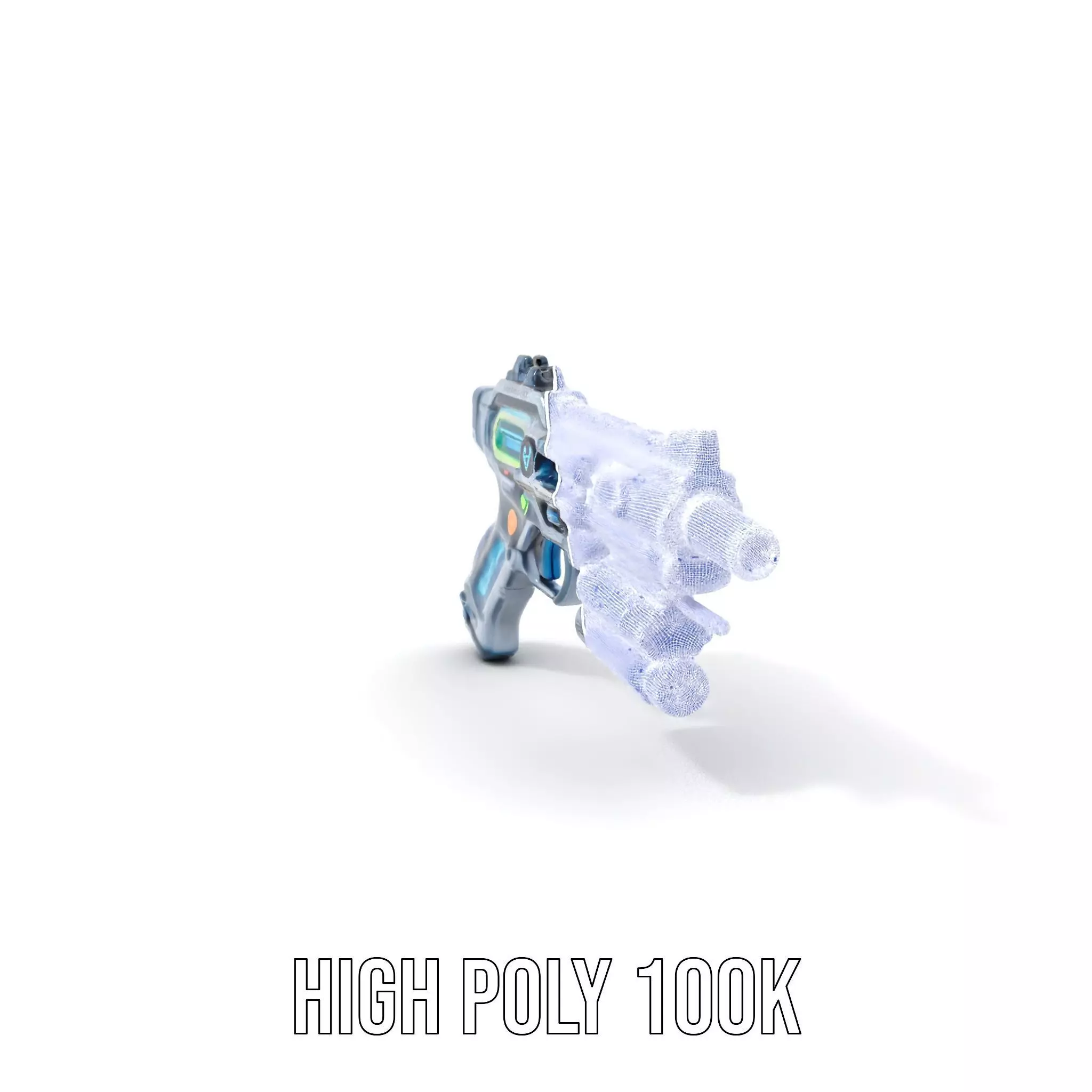 Futuristic Laser Blaster model pack Low-poly 3D model_4