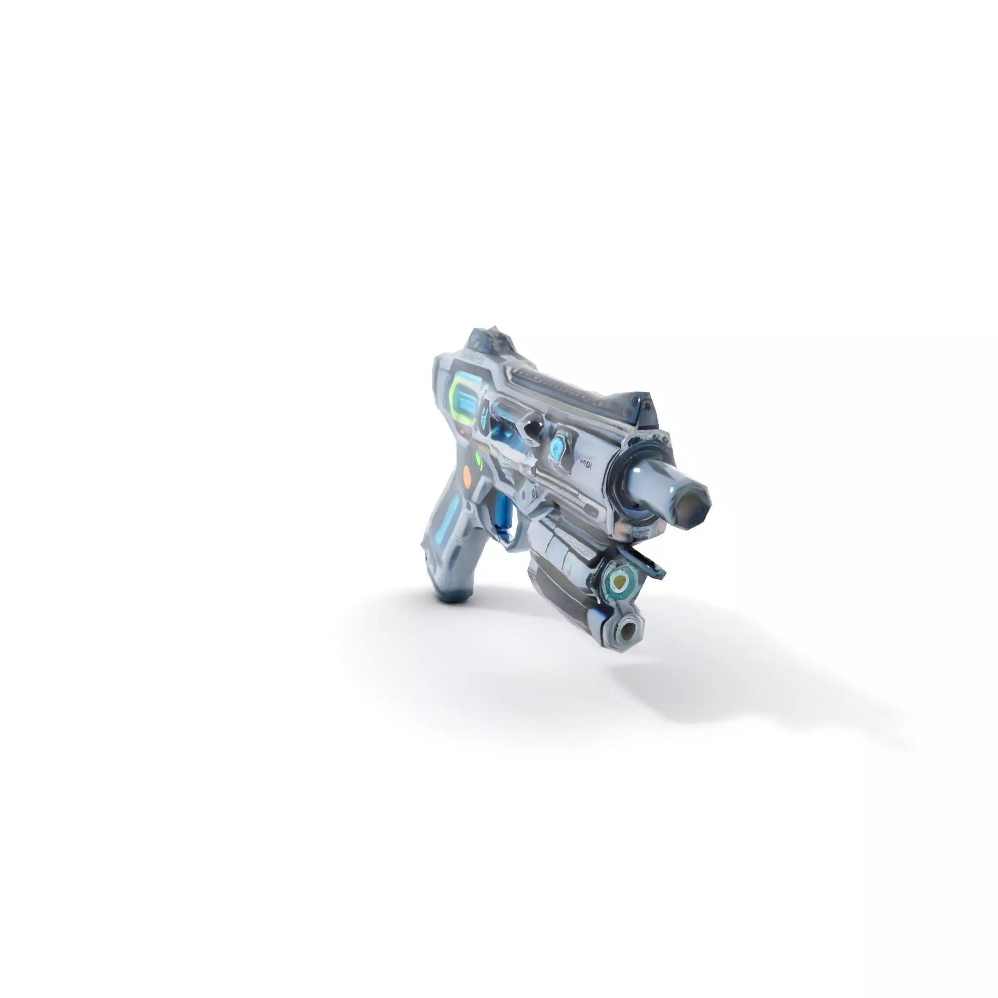 Futuristic Laser Blaster model pack Low-poly 3D model_12