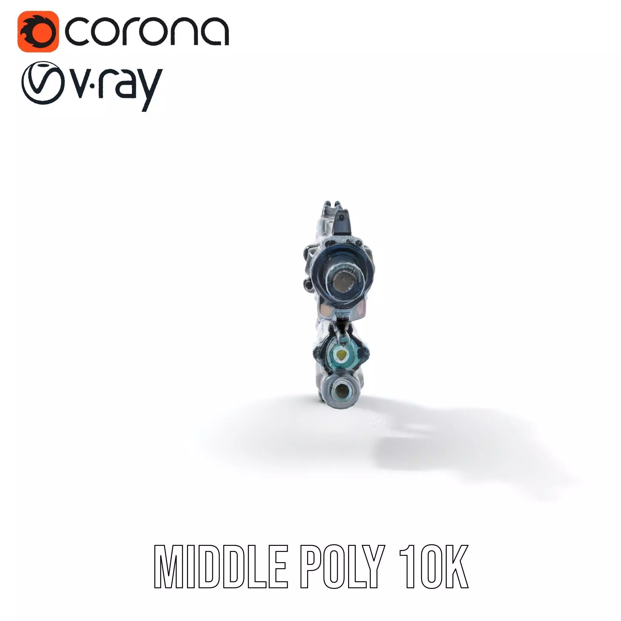 Futuristic Laser Blaster model pack Low-poly 3D model_24