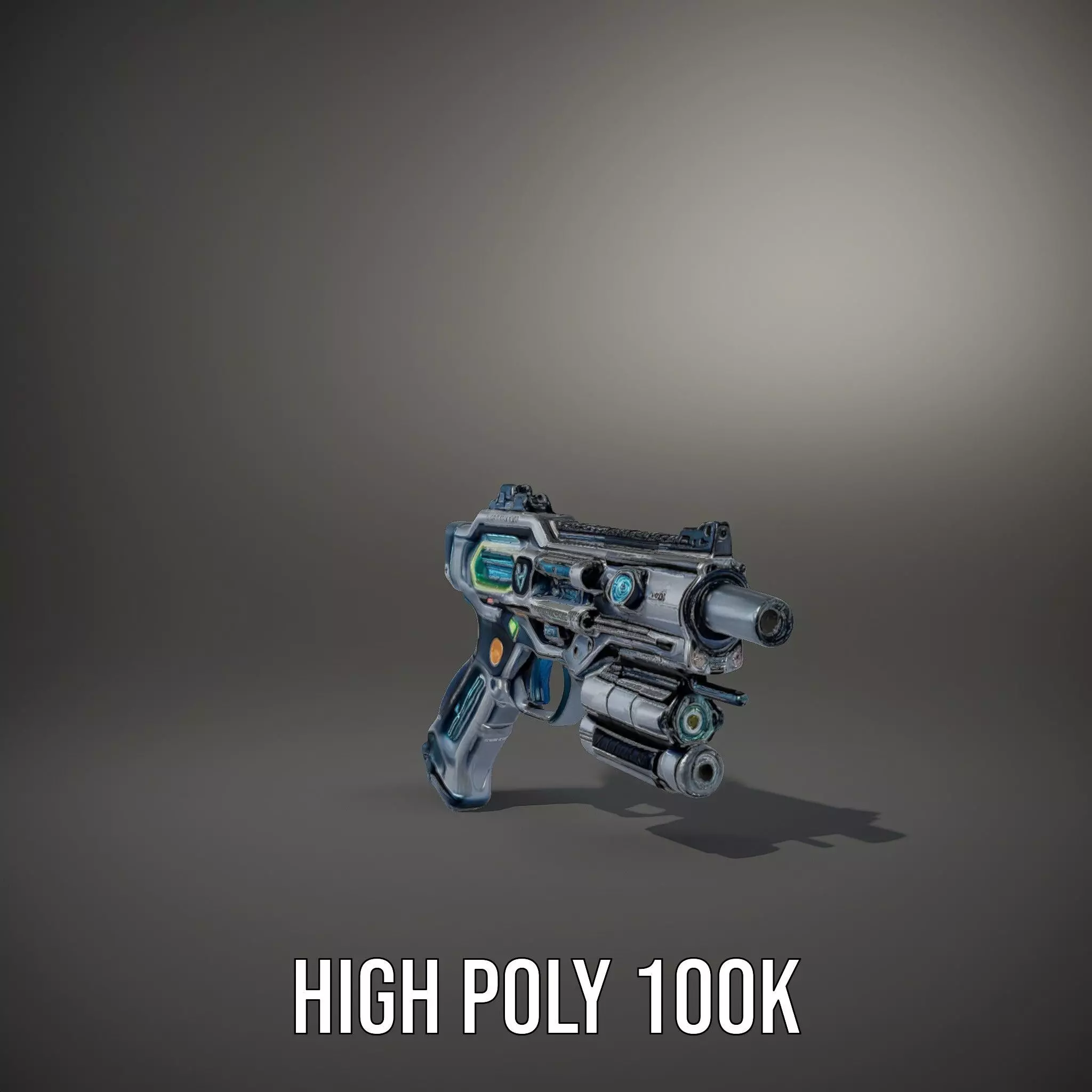 Futuristic Laser Blaster model pack Low-poly 3D model_10