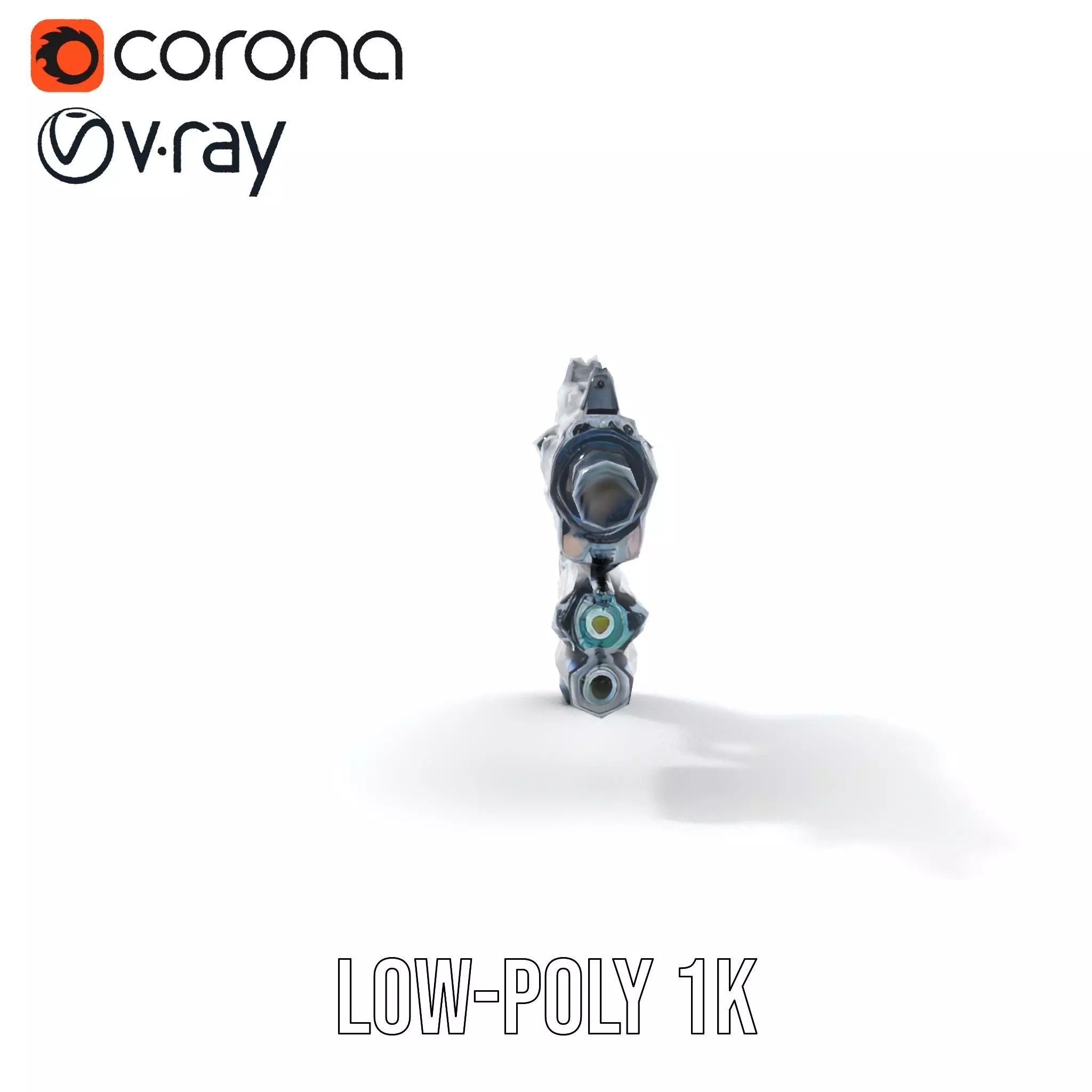 Futuristic Laser Blaster model pack Low-poly 3D model_17