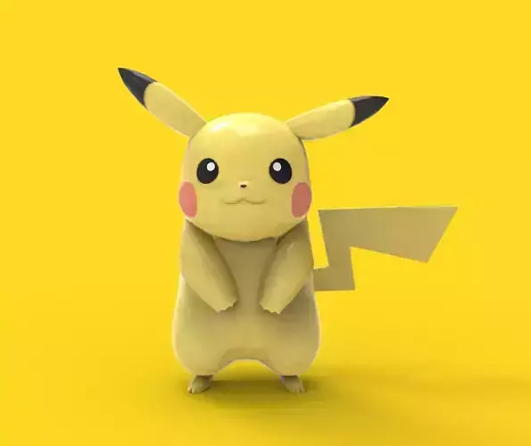 Pikachu - Pokemon Low-poly 3D model