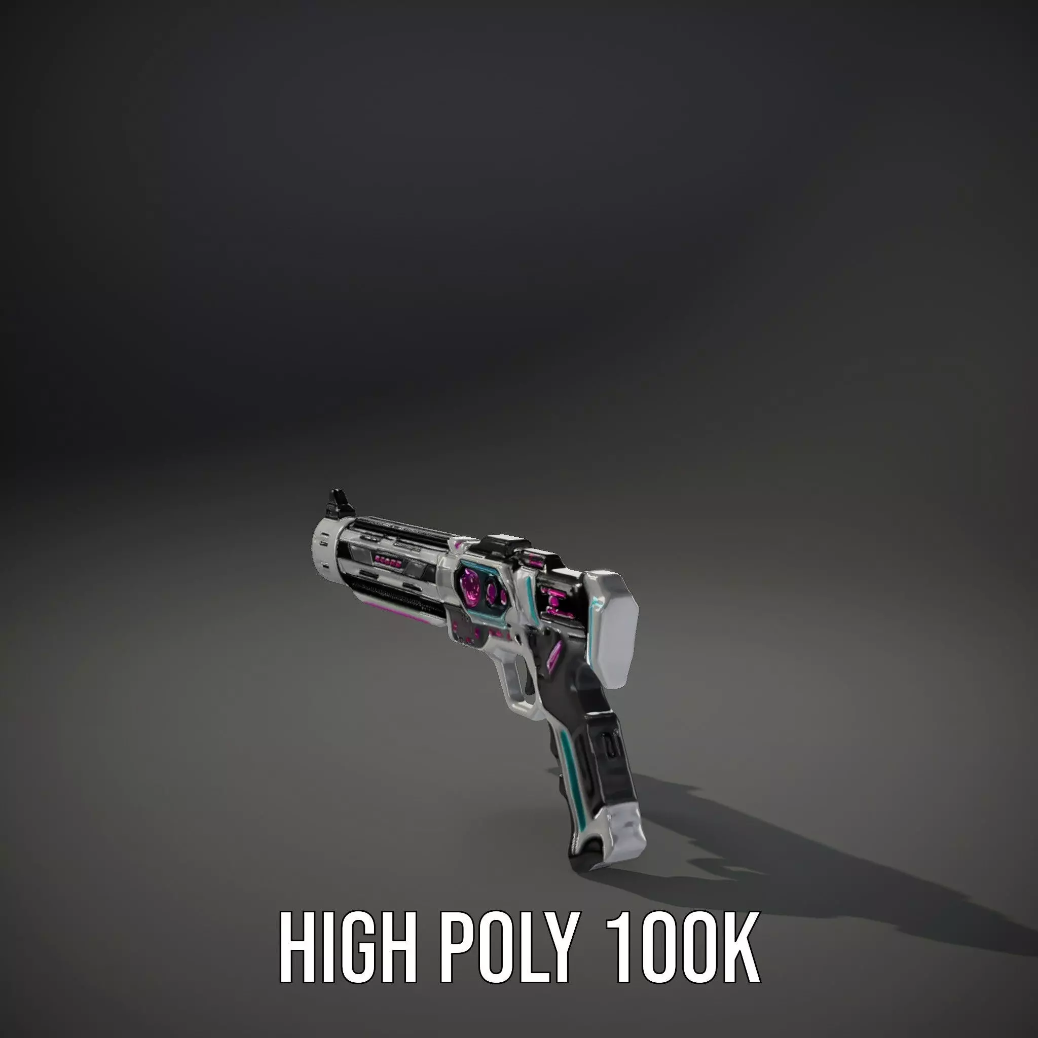 Neon Pulse Blaster model pack Low-poly 3D model_10