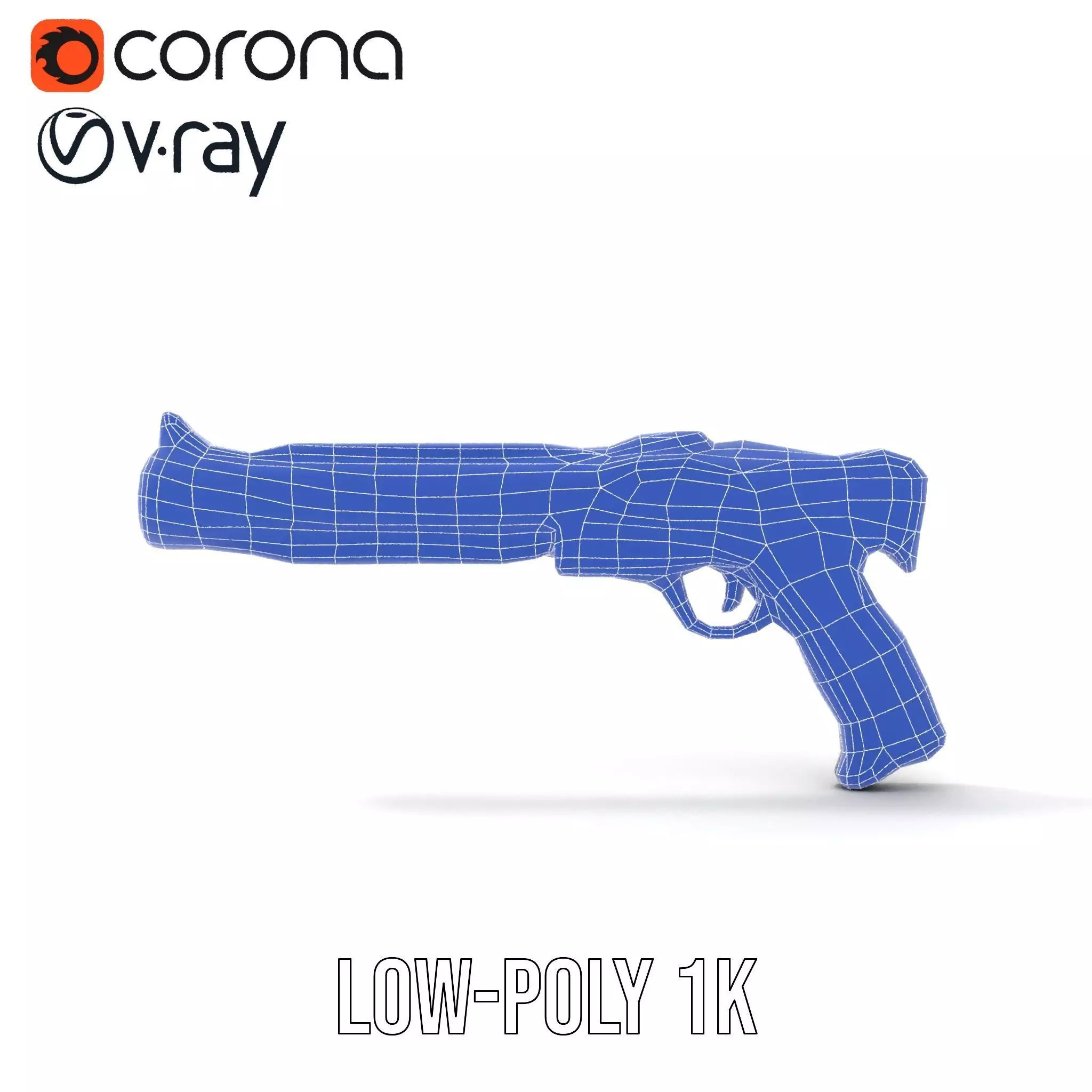 Neon Pulse Blaster model pack Low-poly 3D model_30