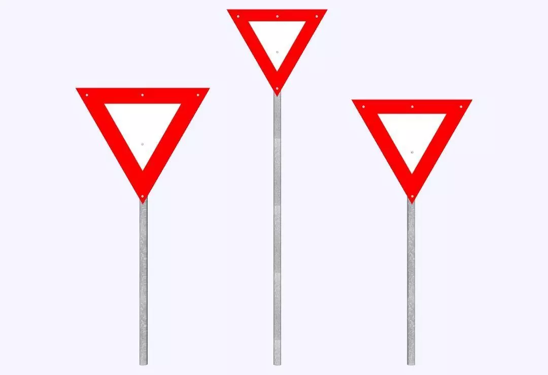 Brazilian Traffic Sign - R-2 Give Preference 3D model_0