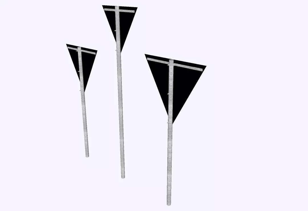 Brazilian Traffic Sign - R-2 Give Preference 3D model_5