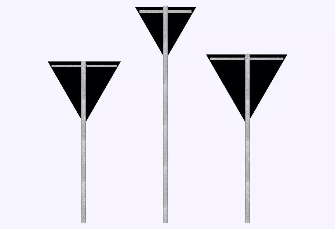 Brazilian Traffic Sign - R-2 Give Preference 3D model_3