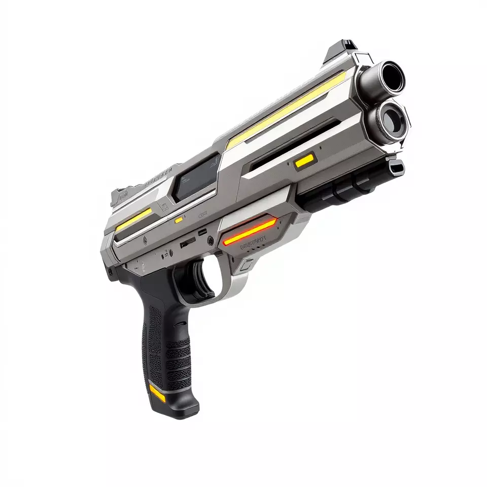 Futuristic Blaster model pack Low-poly 3D model_2