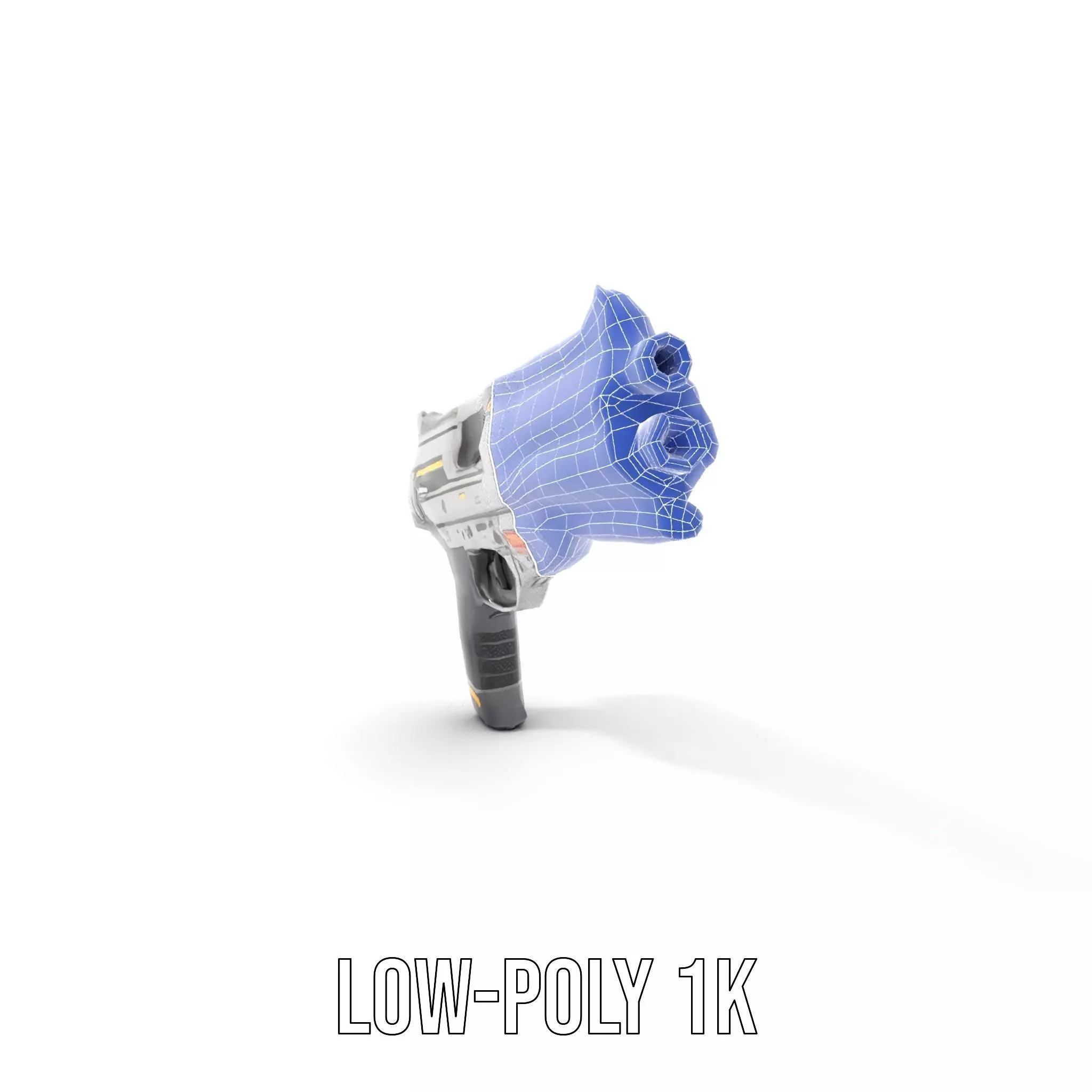 Futuristic Blaster model pack Low-poly 3D model_25