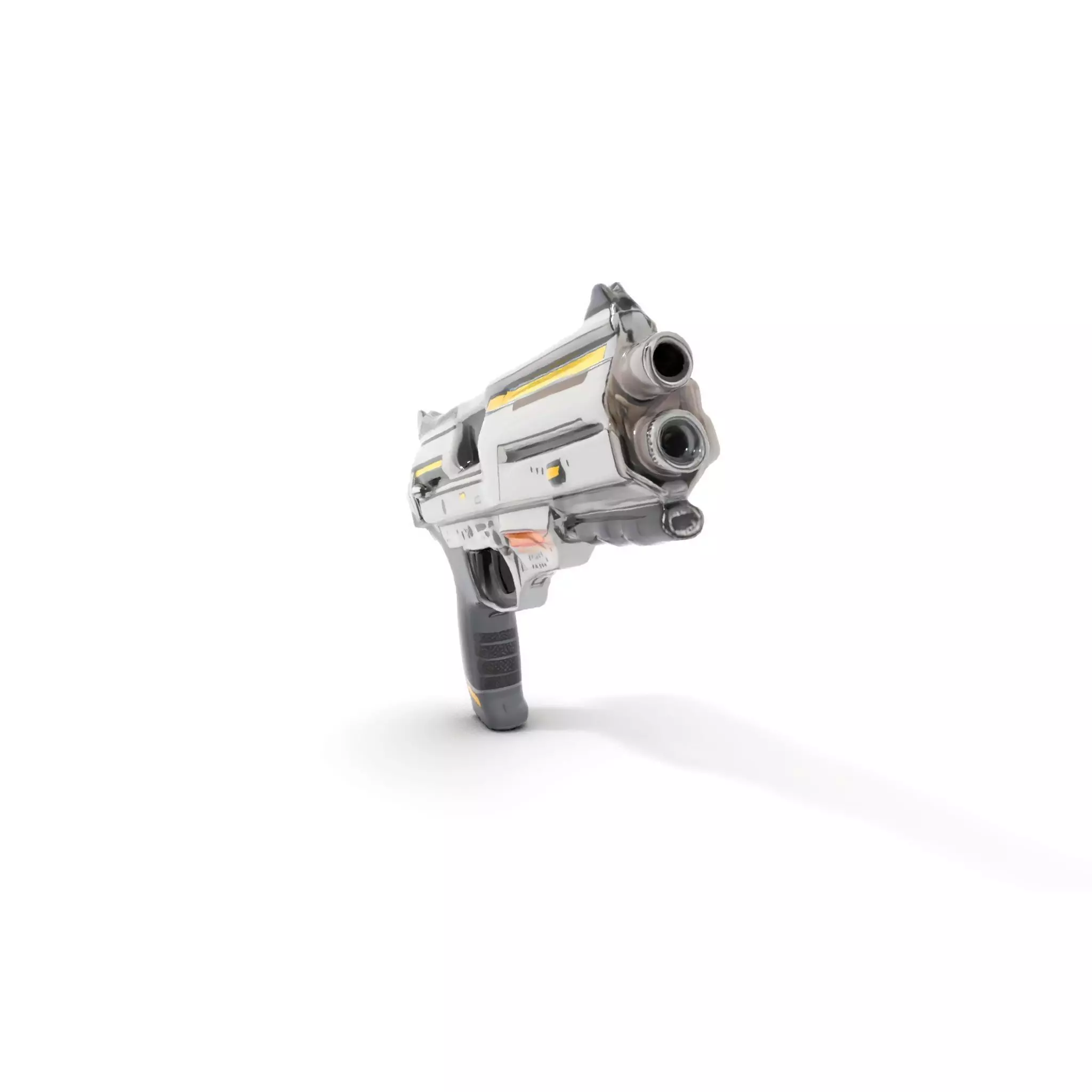 Futuristic Blaster model pack Low-poly 3D model_5