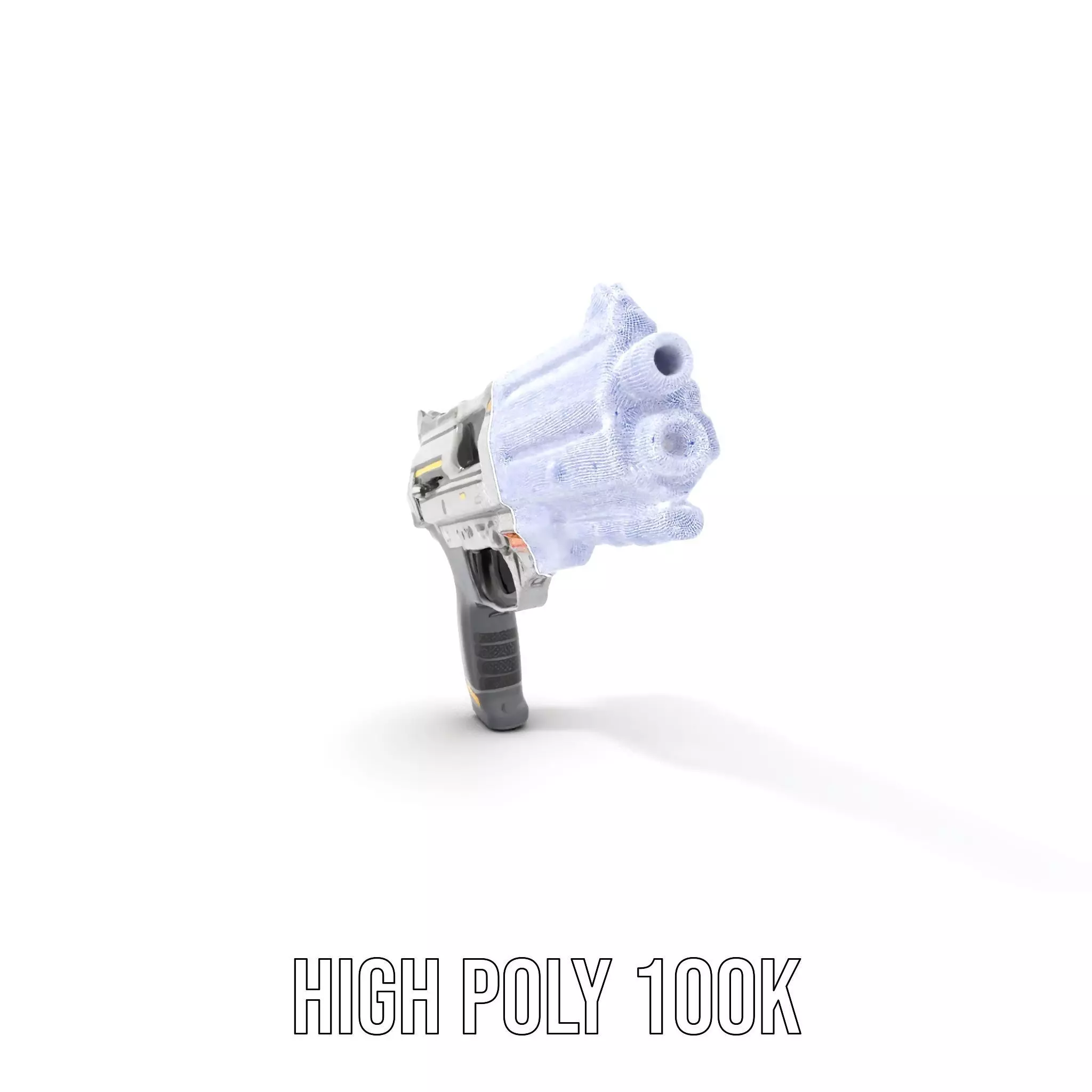 Futuristic Blaster model pack Low-poly 3D model_4