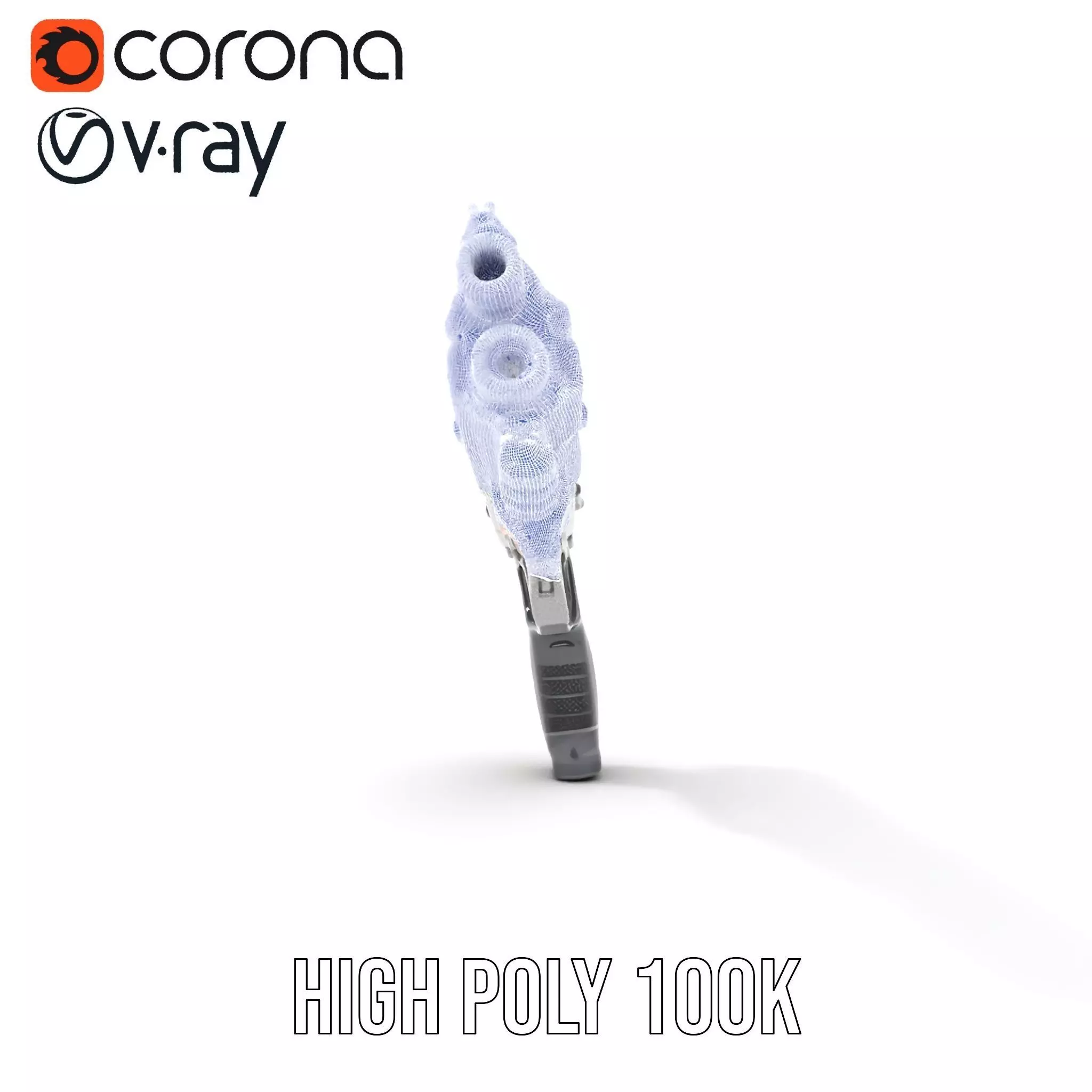 Futuristic Blaster model pack Low-poly 3D model_33