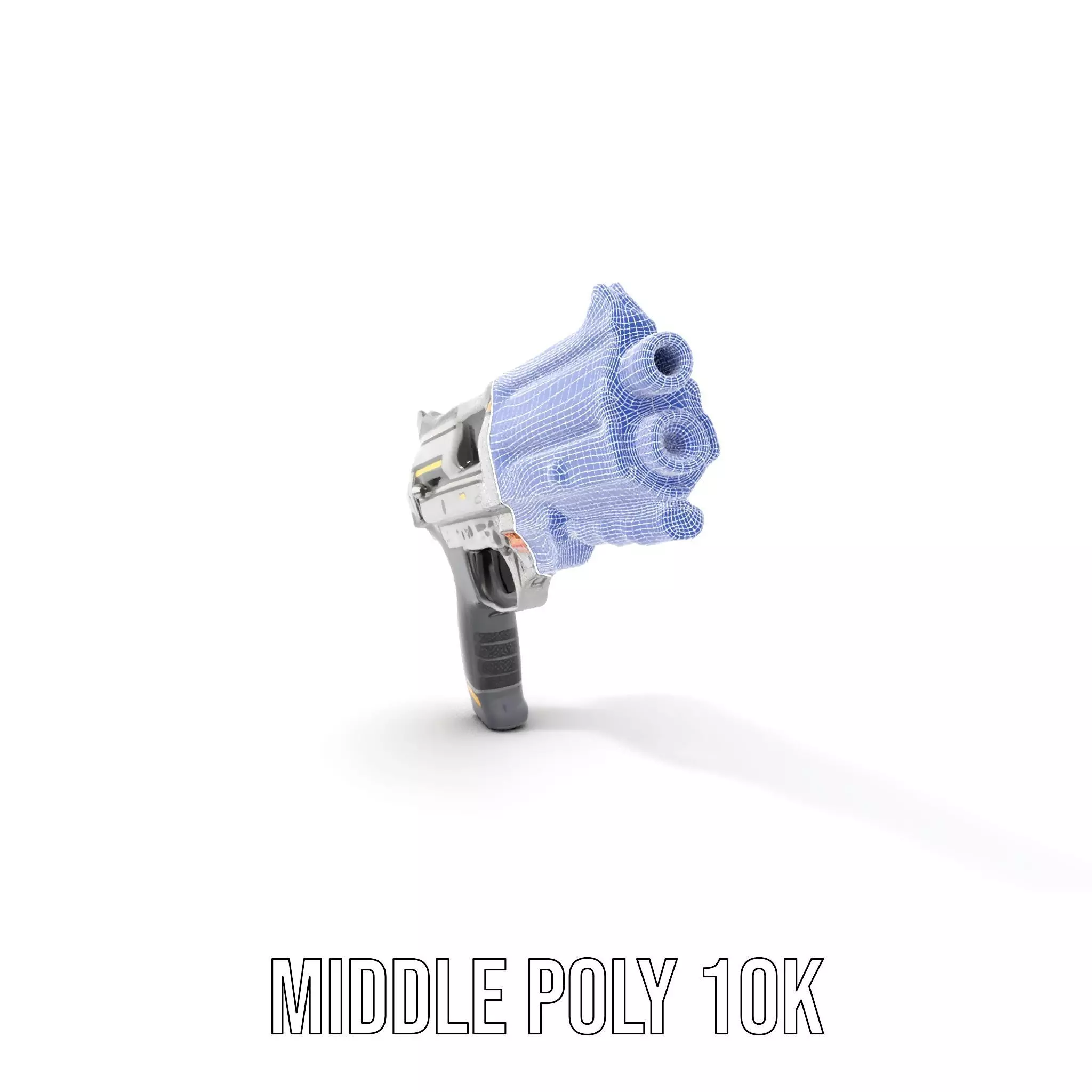 Futuristic Blaster model pack Low-poly 3D model_15