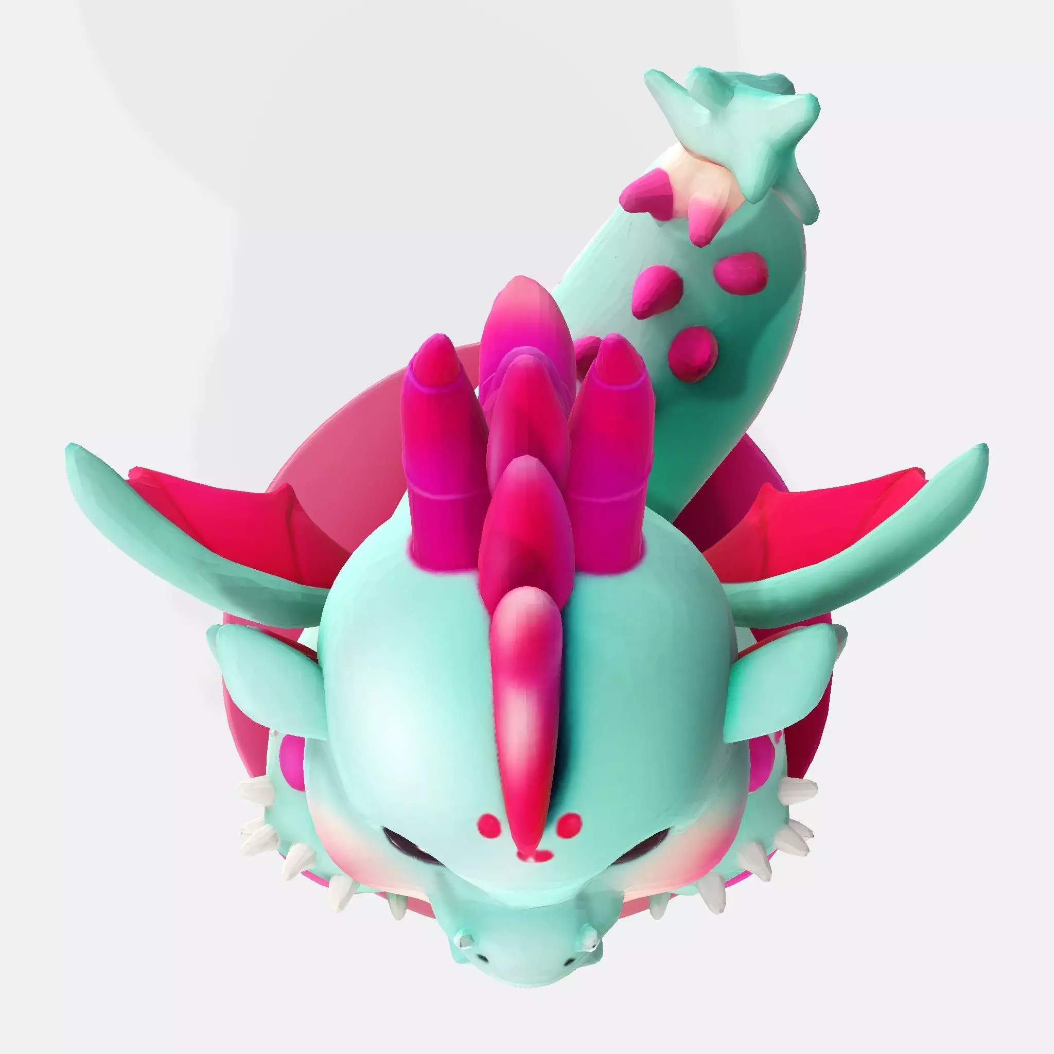 Cute Pink Dragon 3D model 3D print model_9