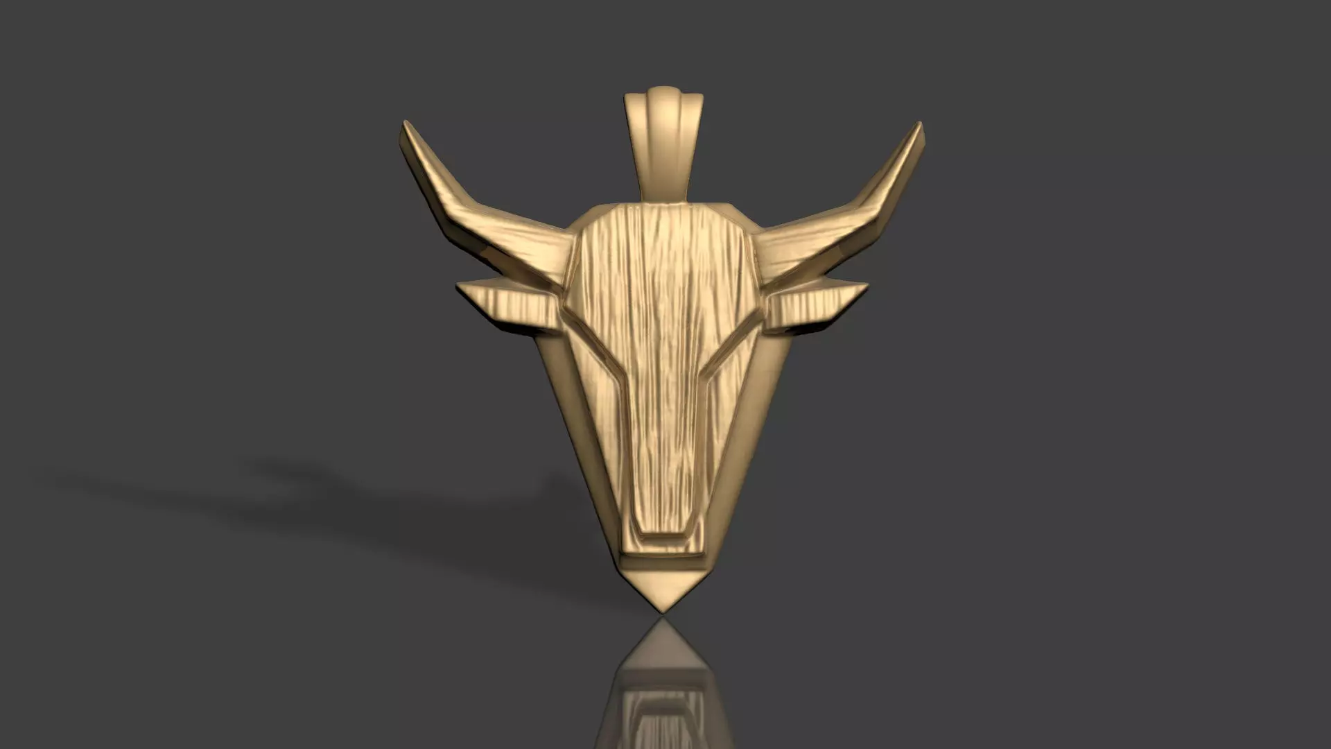 ABSTRACT BUFFALO HEAD PENDANT M02 3D print model