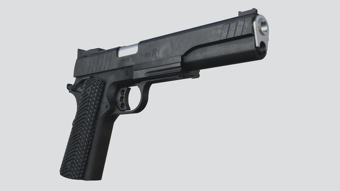 Remington R1 10mm Hunter Long Slide Pistol Free low-poly 3D model