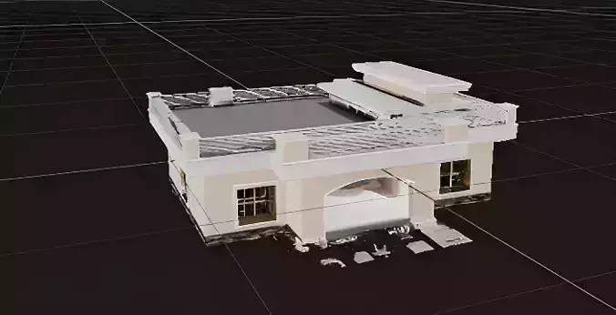 Realistic Pakistani Residential Architecture  3DHouse Collection Low-poly 3D model 5