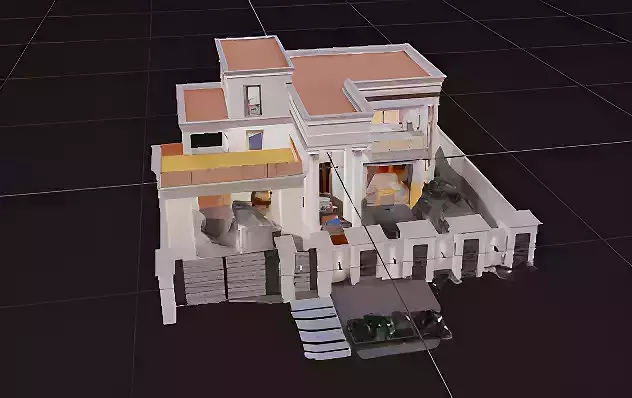 Realistic Pakistani Residential Architecture  3DHouse Collection Low-poly 3D model 3