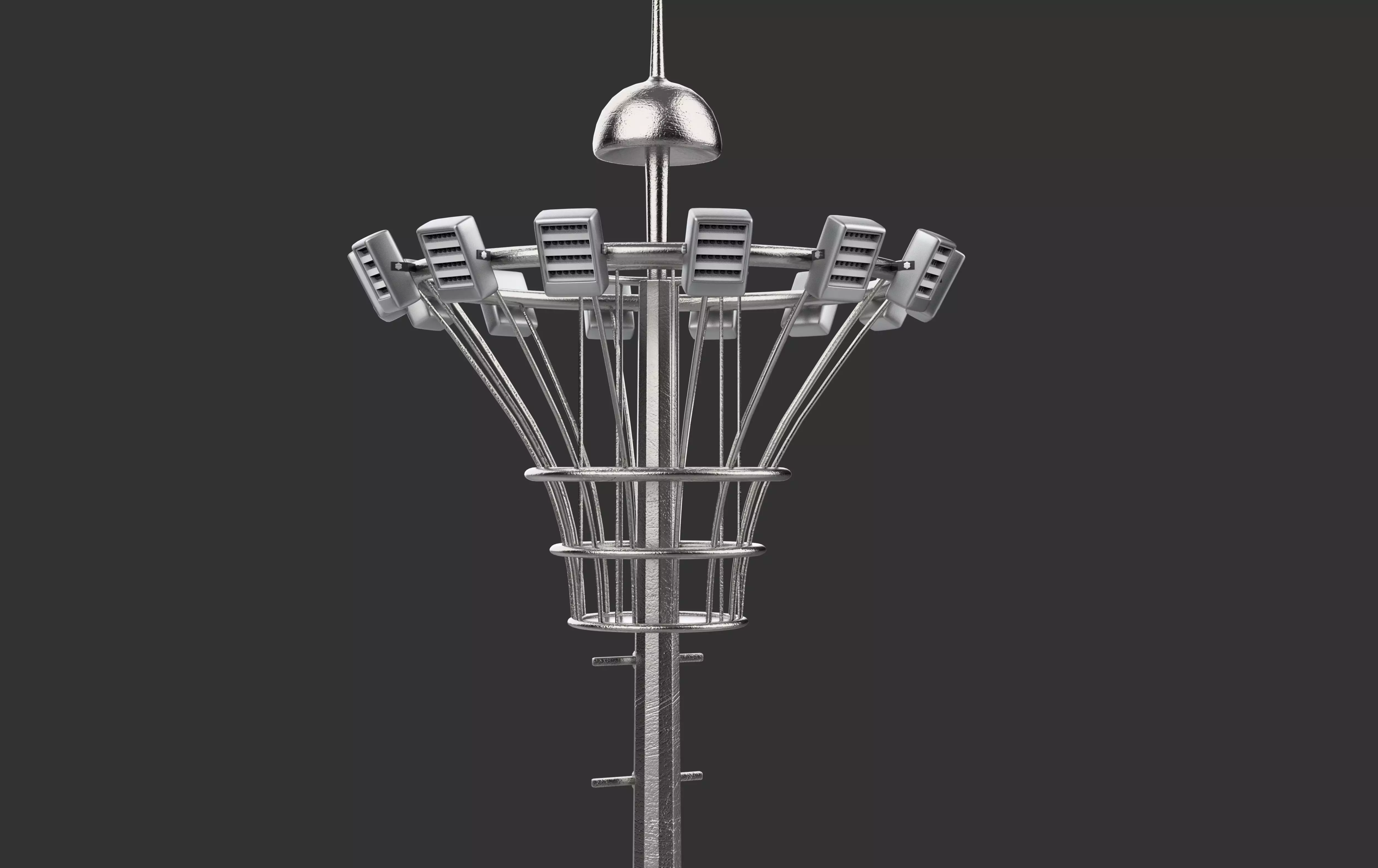 High Mast Flood Lighting 3D model_3