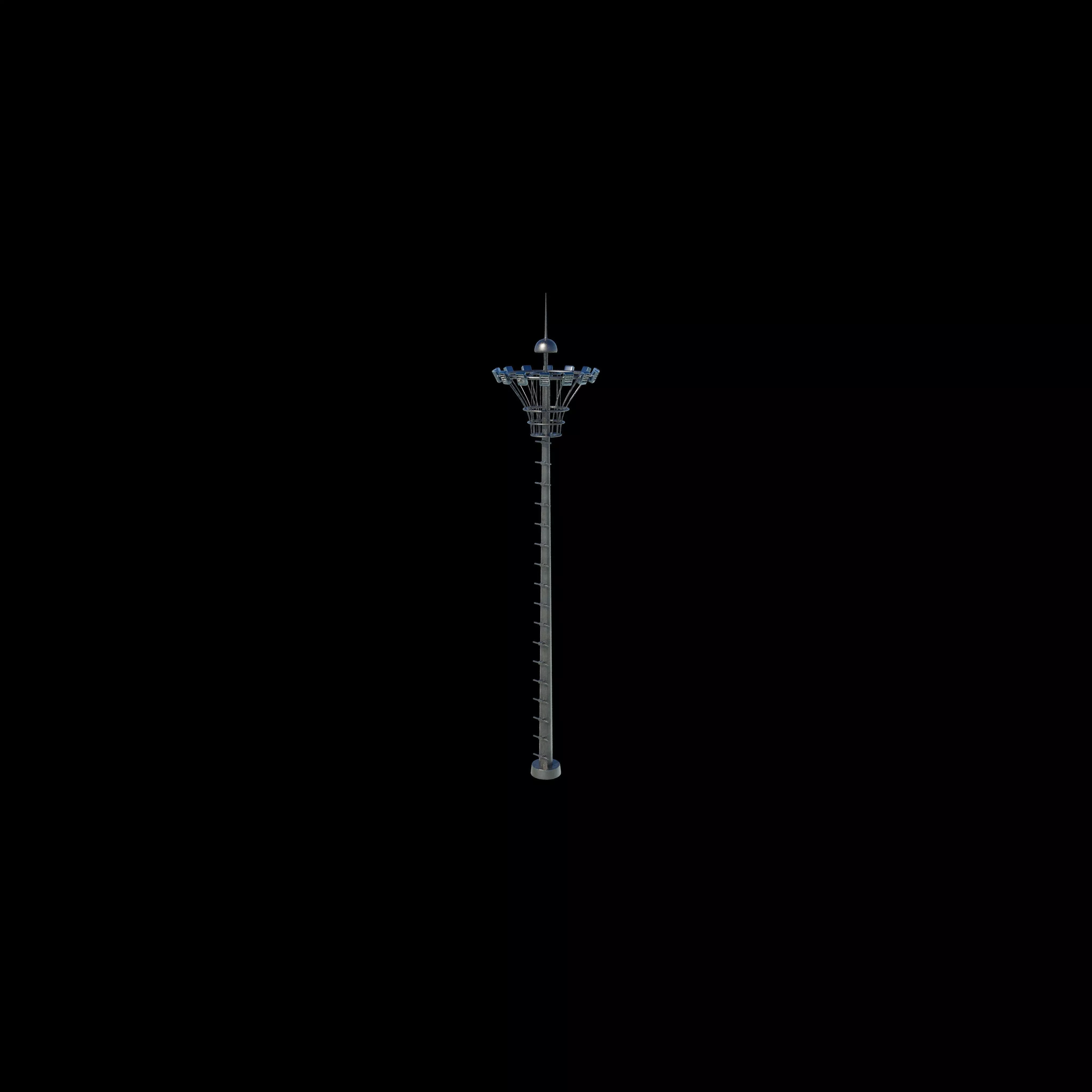 High Mast Flood Lighting 3D model_2