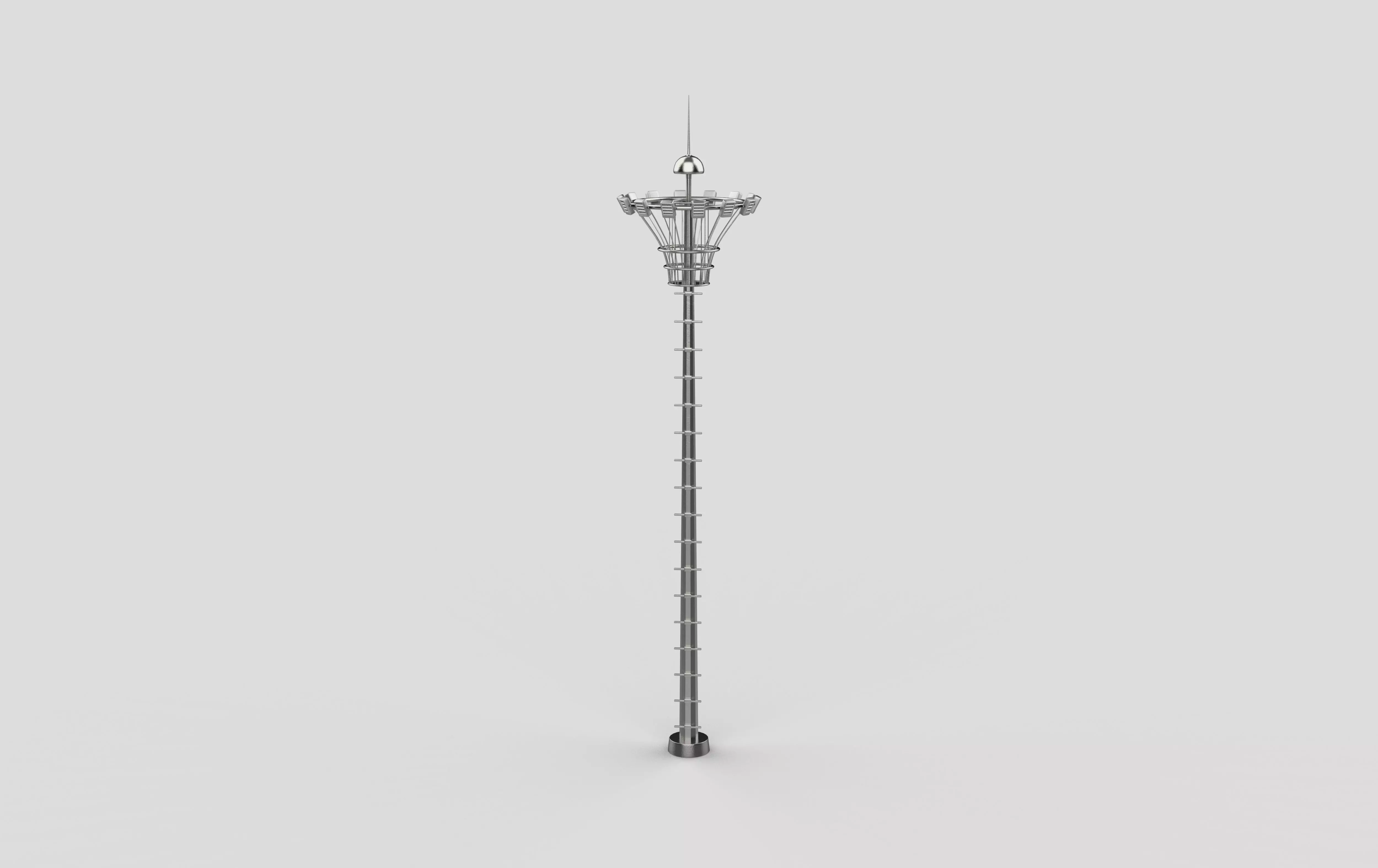 High Mast Flood Lighting 3D model_12