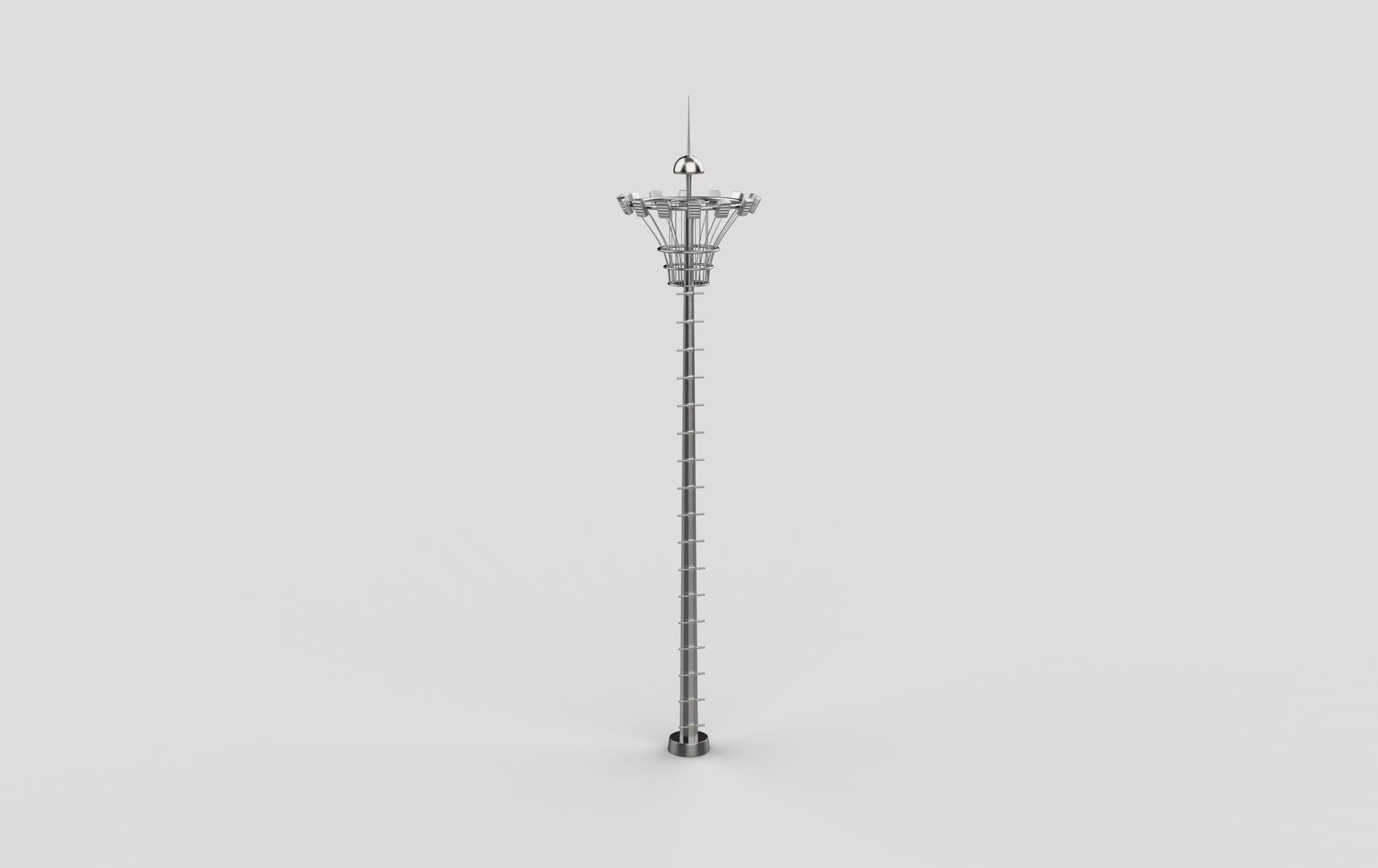 High Mast Flood Lighting 3D model_13
