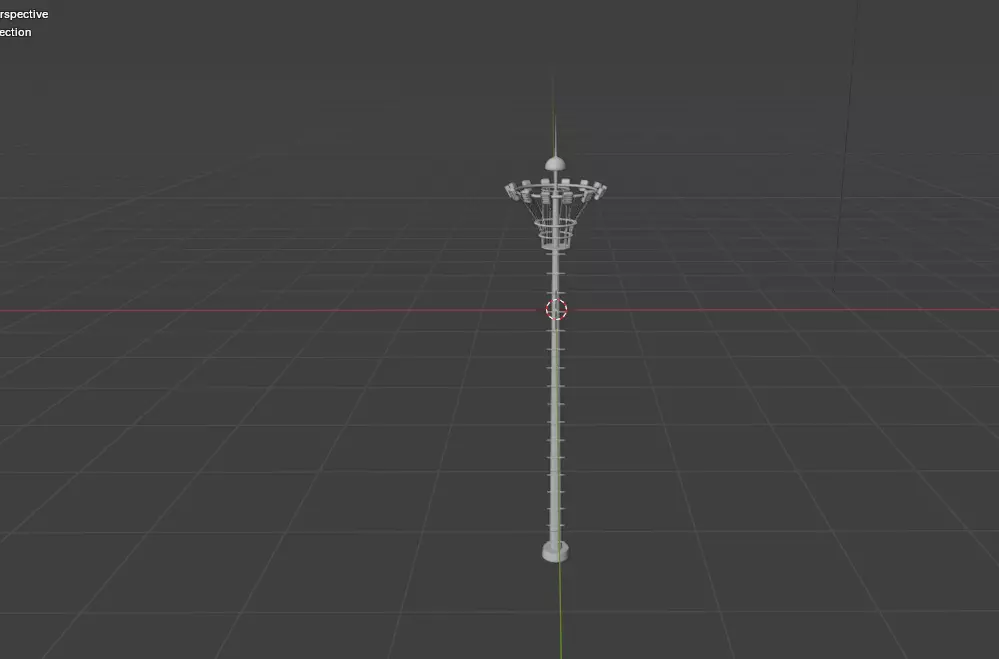 High Mast Flood Lighting 3D model_17