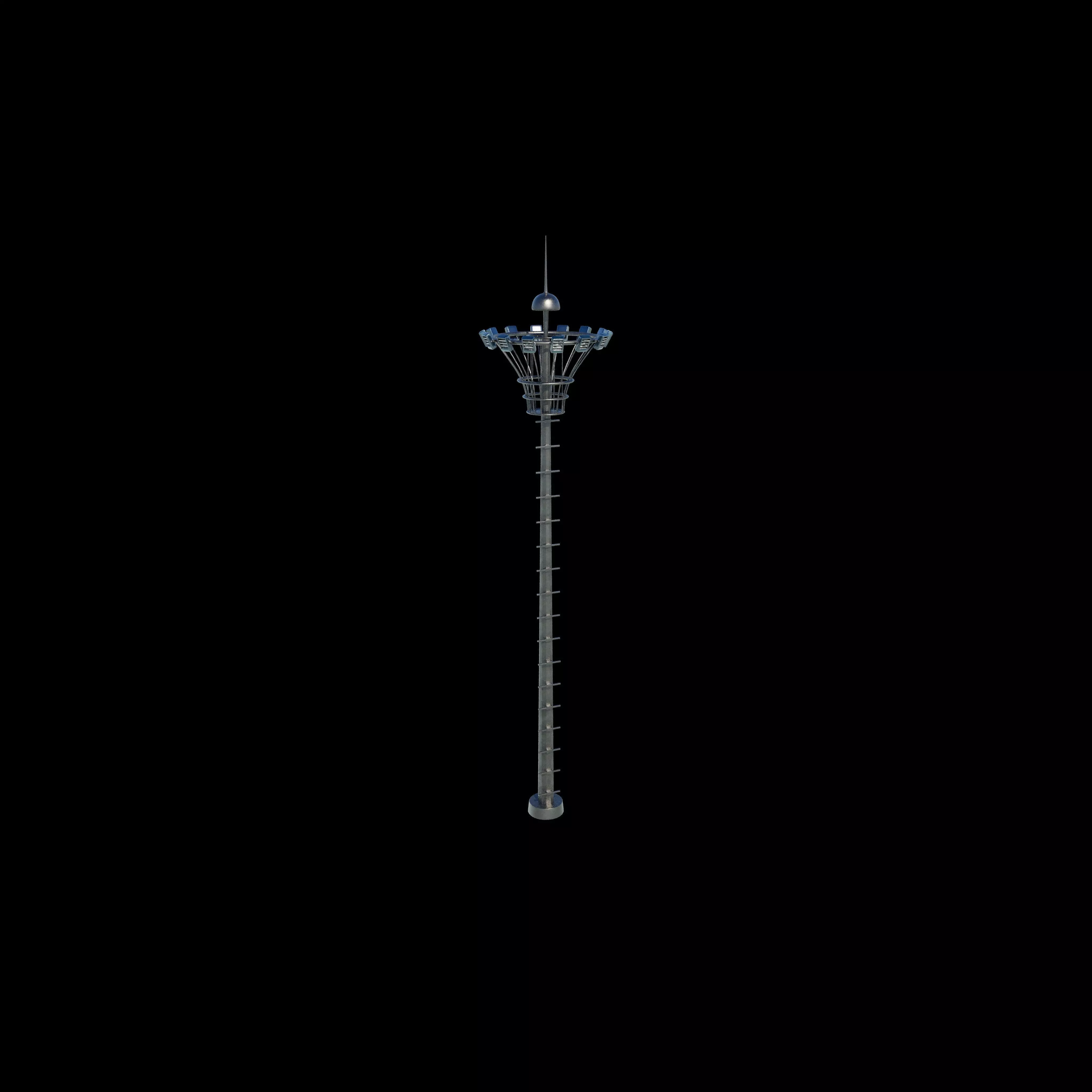 High Mast Flood Lighting 3D model_9