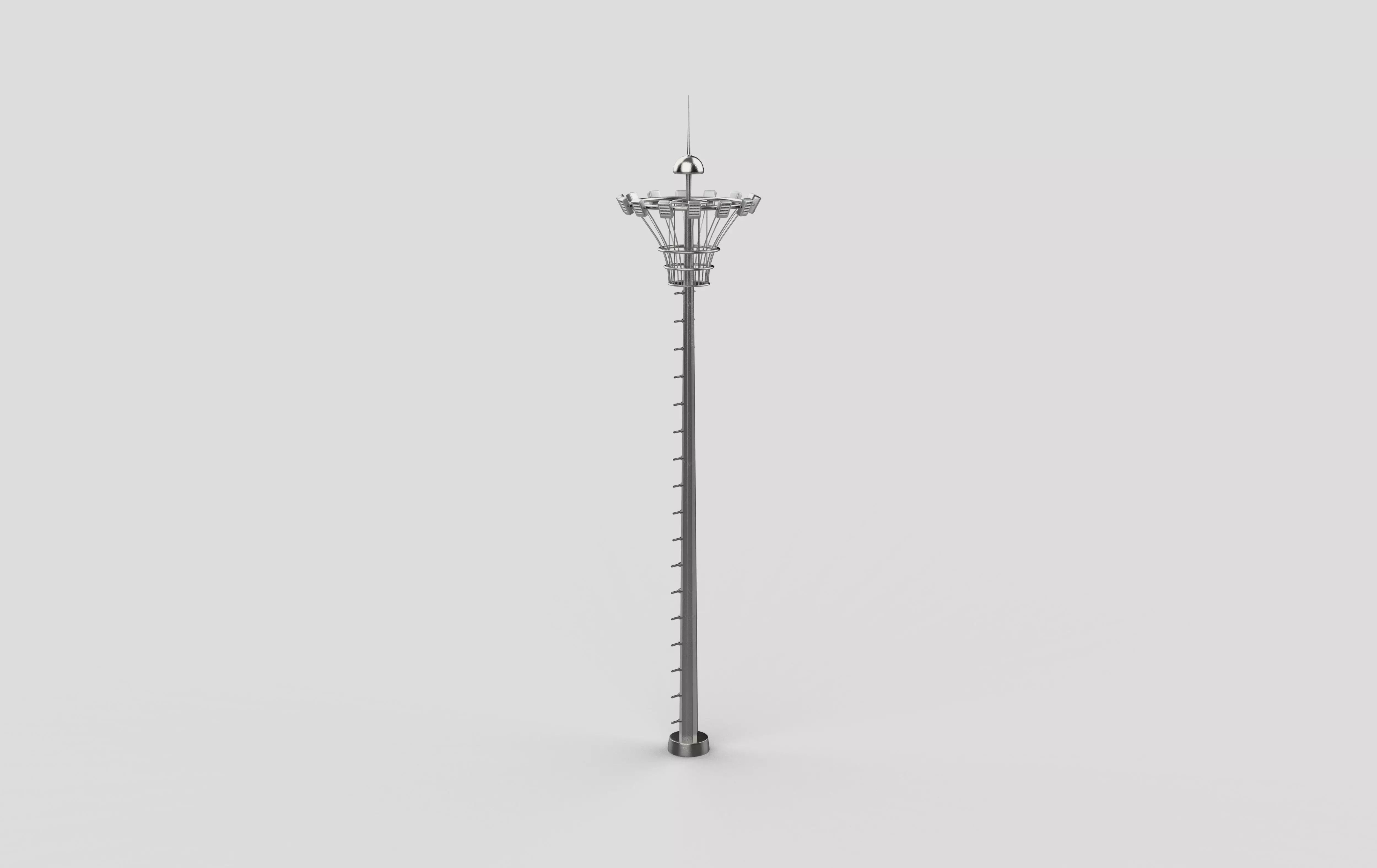 High Mast Flood Lighting 3D model_8